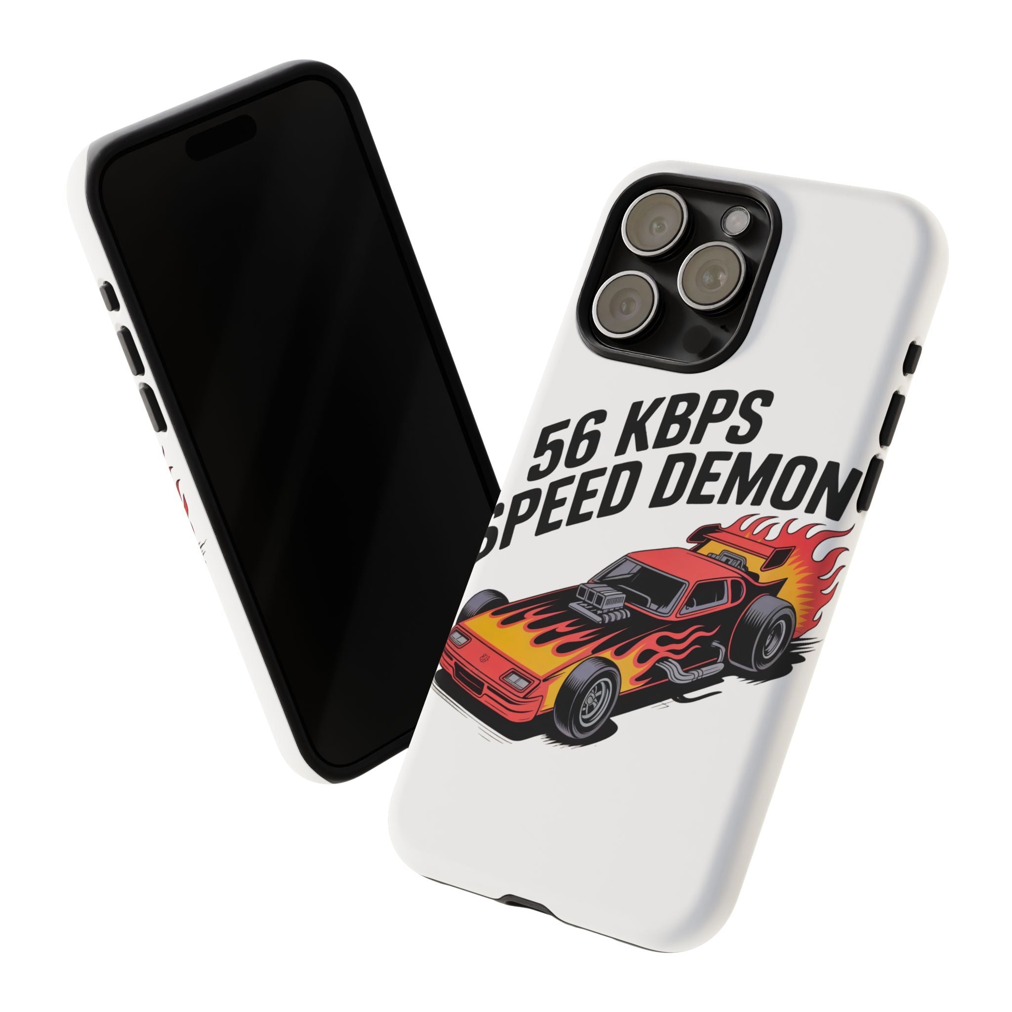 56 Kbps Speed Demon Black- Impact-Resistant Phone Case