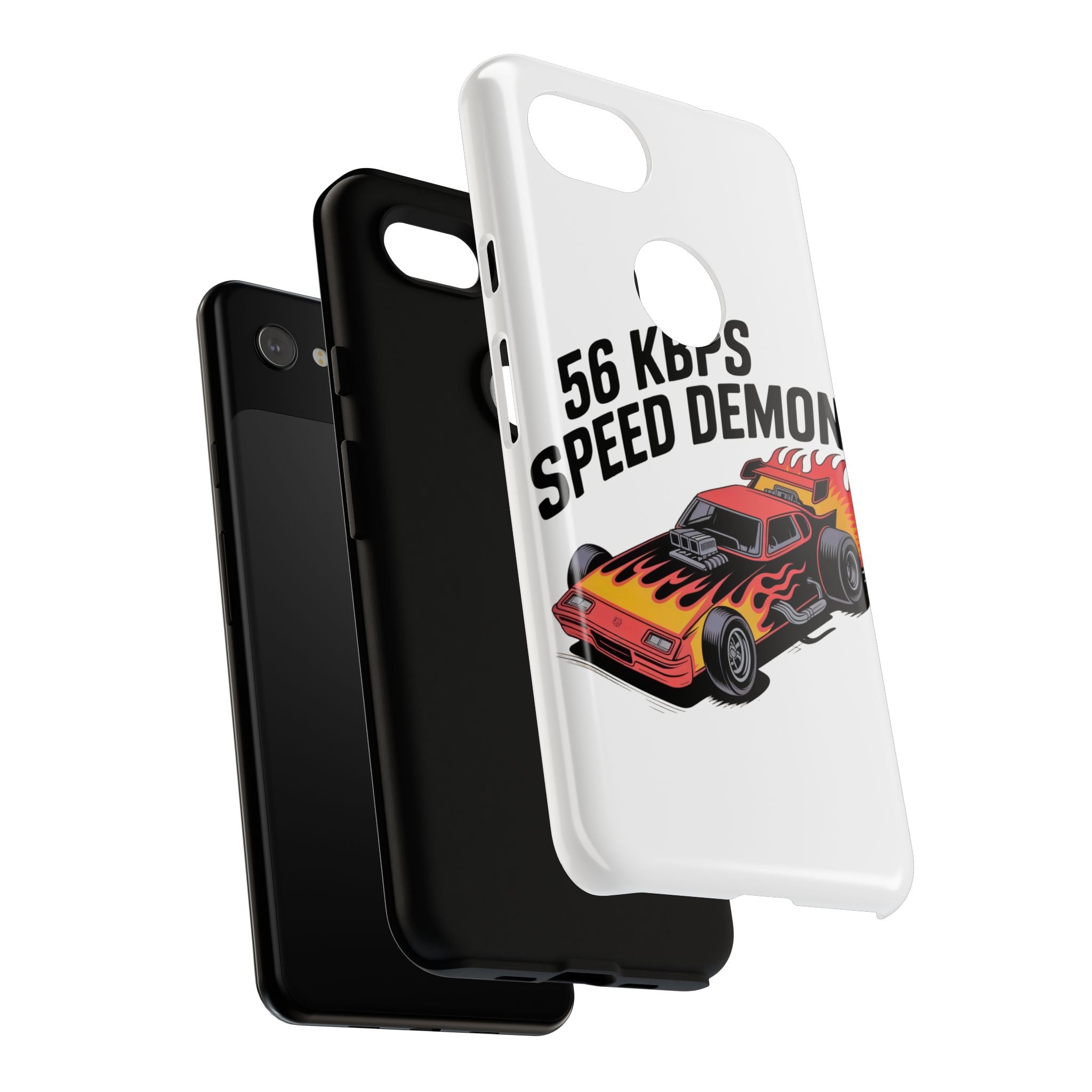 56 Kbps Speed Demon Black- Impact-Resistant Phone Case
