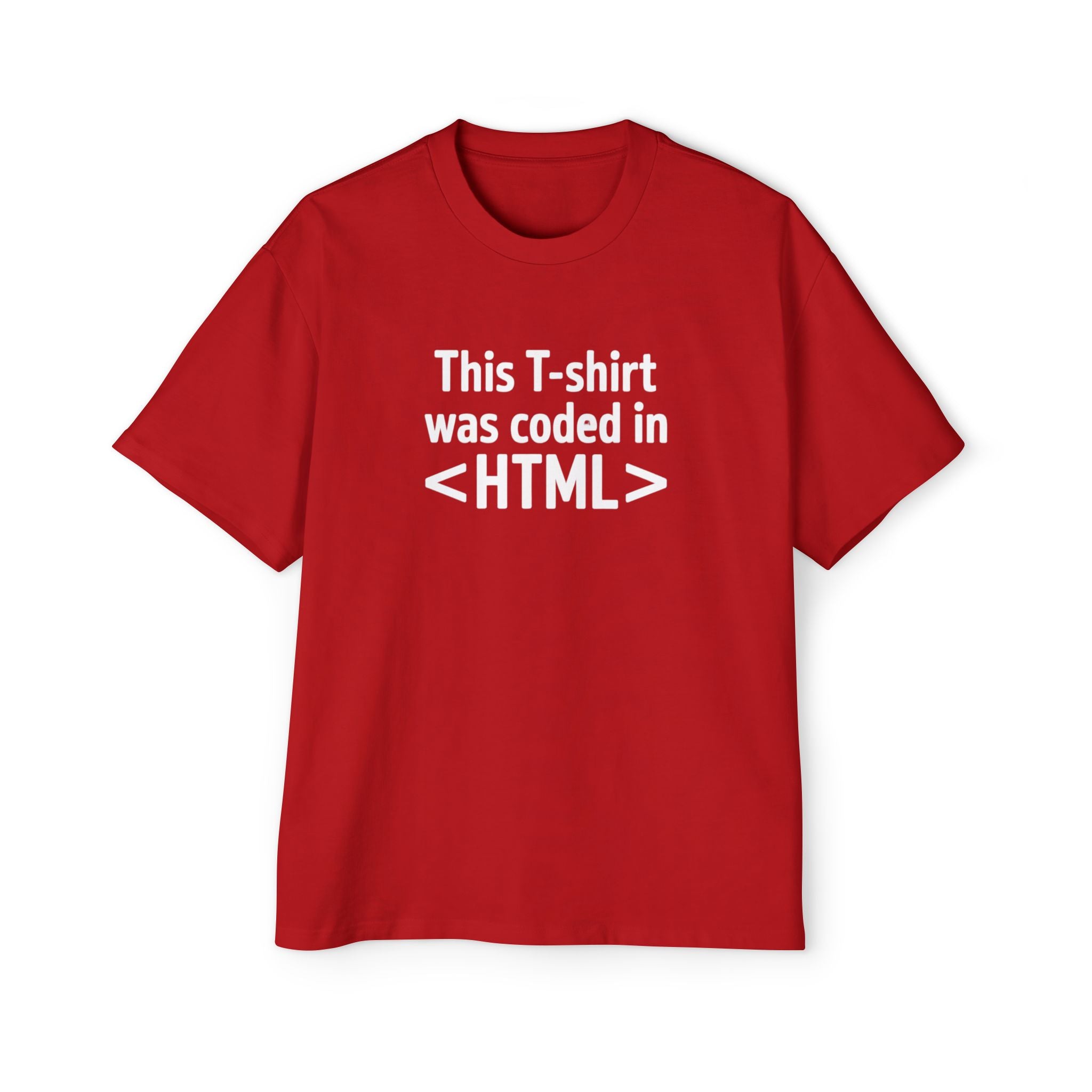 Copy of This t-shirt was coded in HTML White - Heavy Oversized Tee