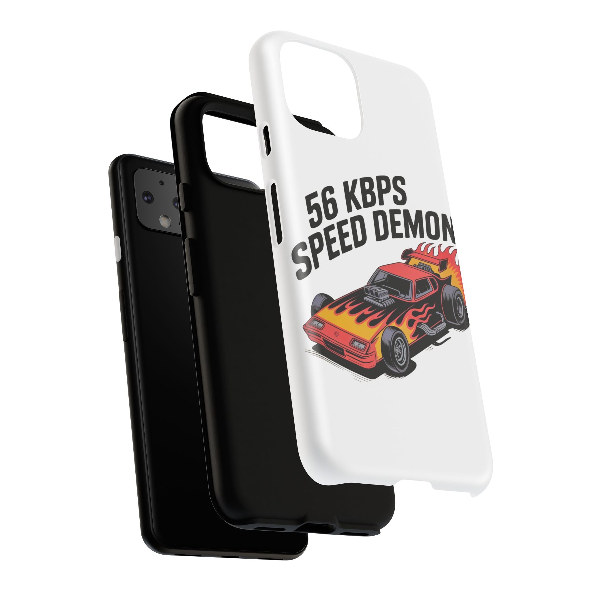 56 Kbps Speed Demon Black- Impact-Resistant Phone Case