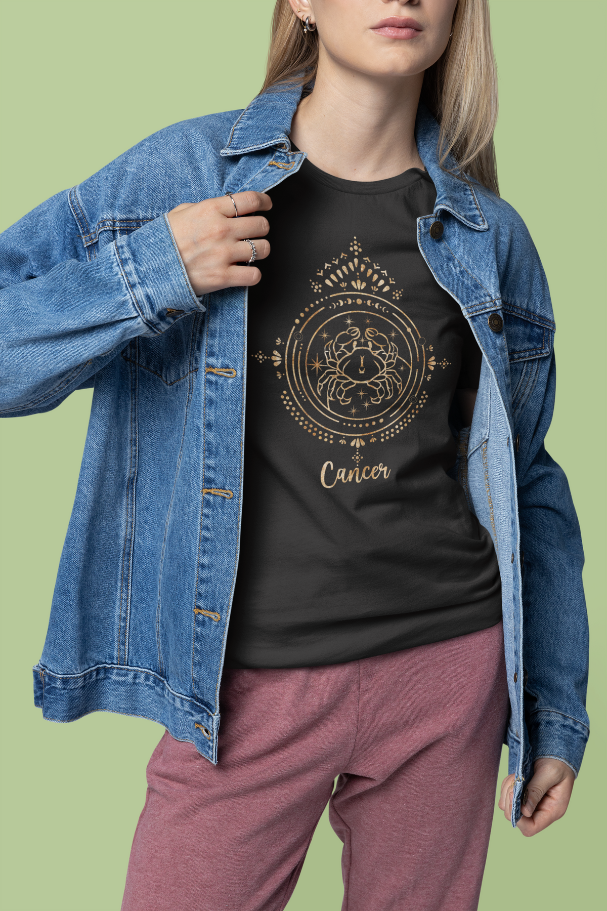 Back view of the Cancer tee on a plain background