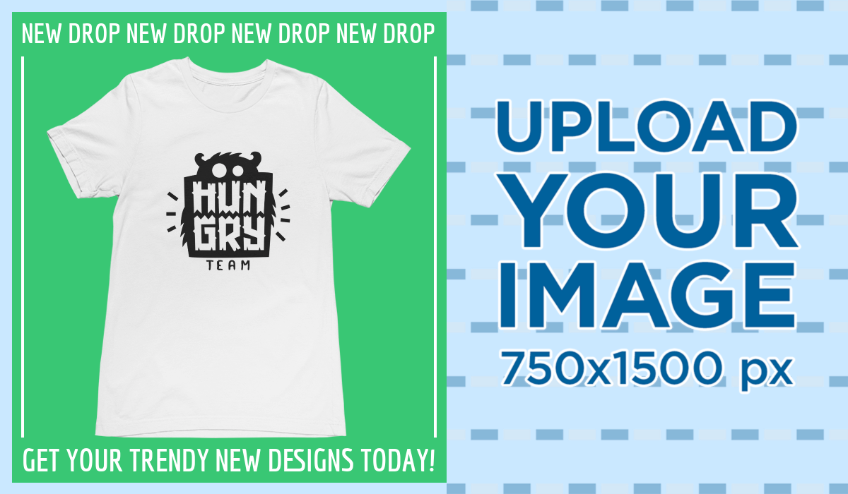 Hungry Team T design tee folded flat