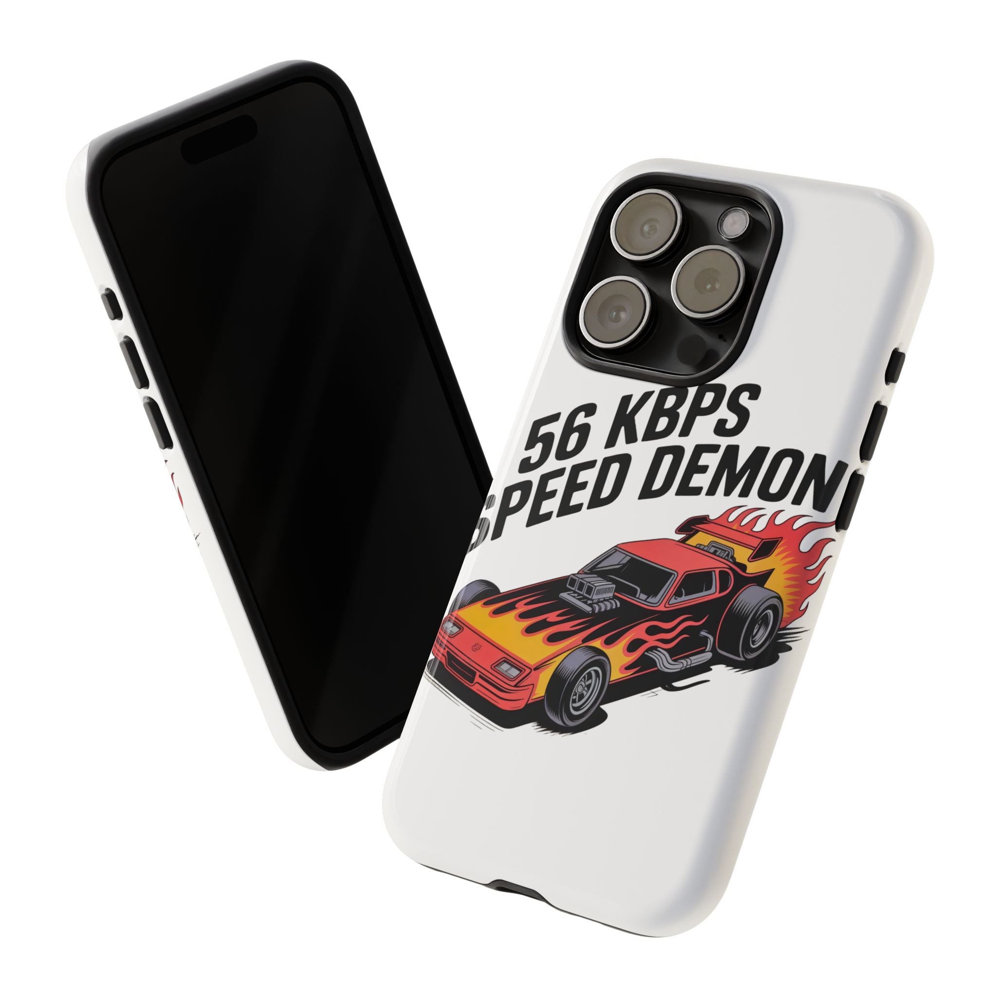 56 Kbps Speed Demon Black- Impact-Resistant Phone Case