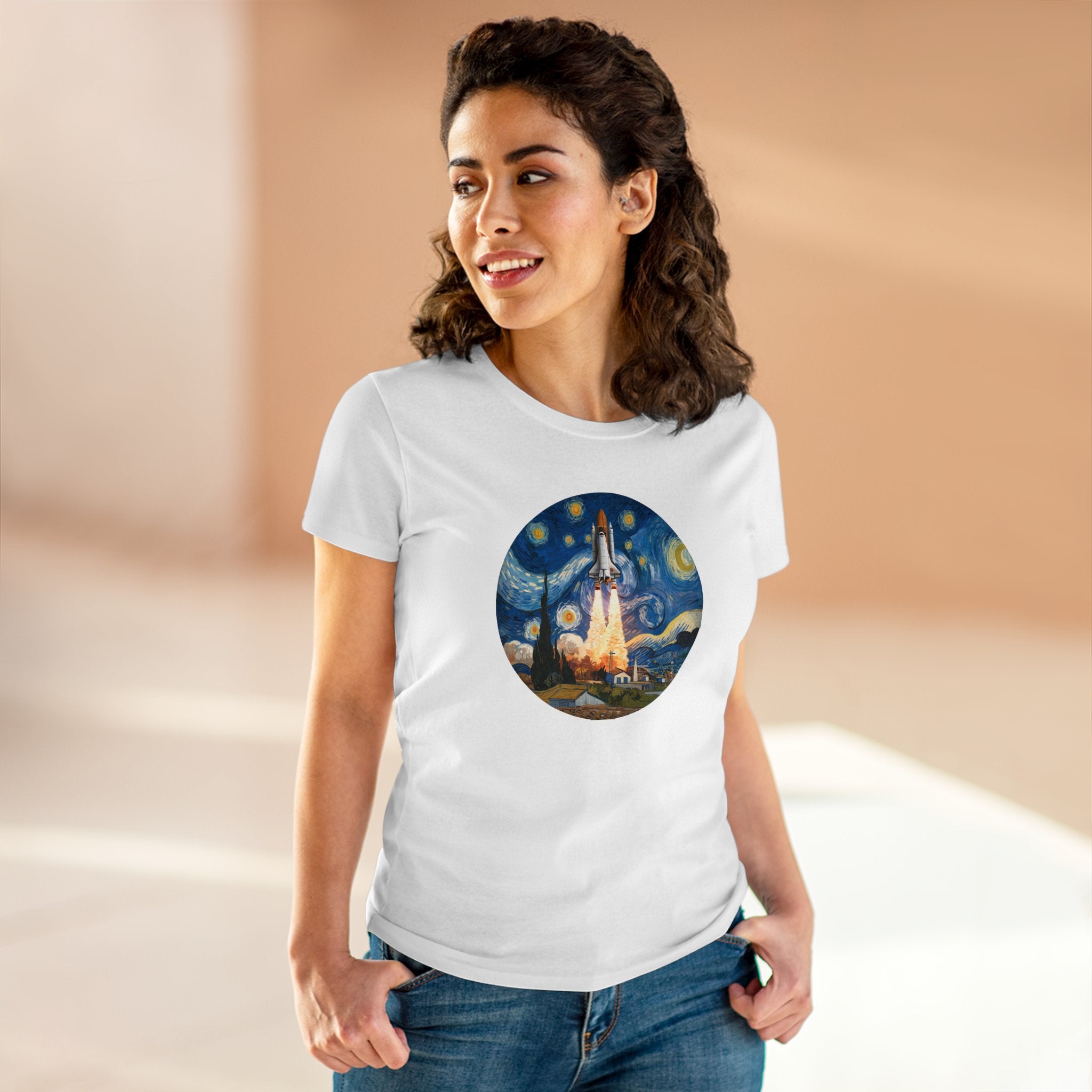 Van Gogh Spaceship - Women's Tee