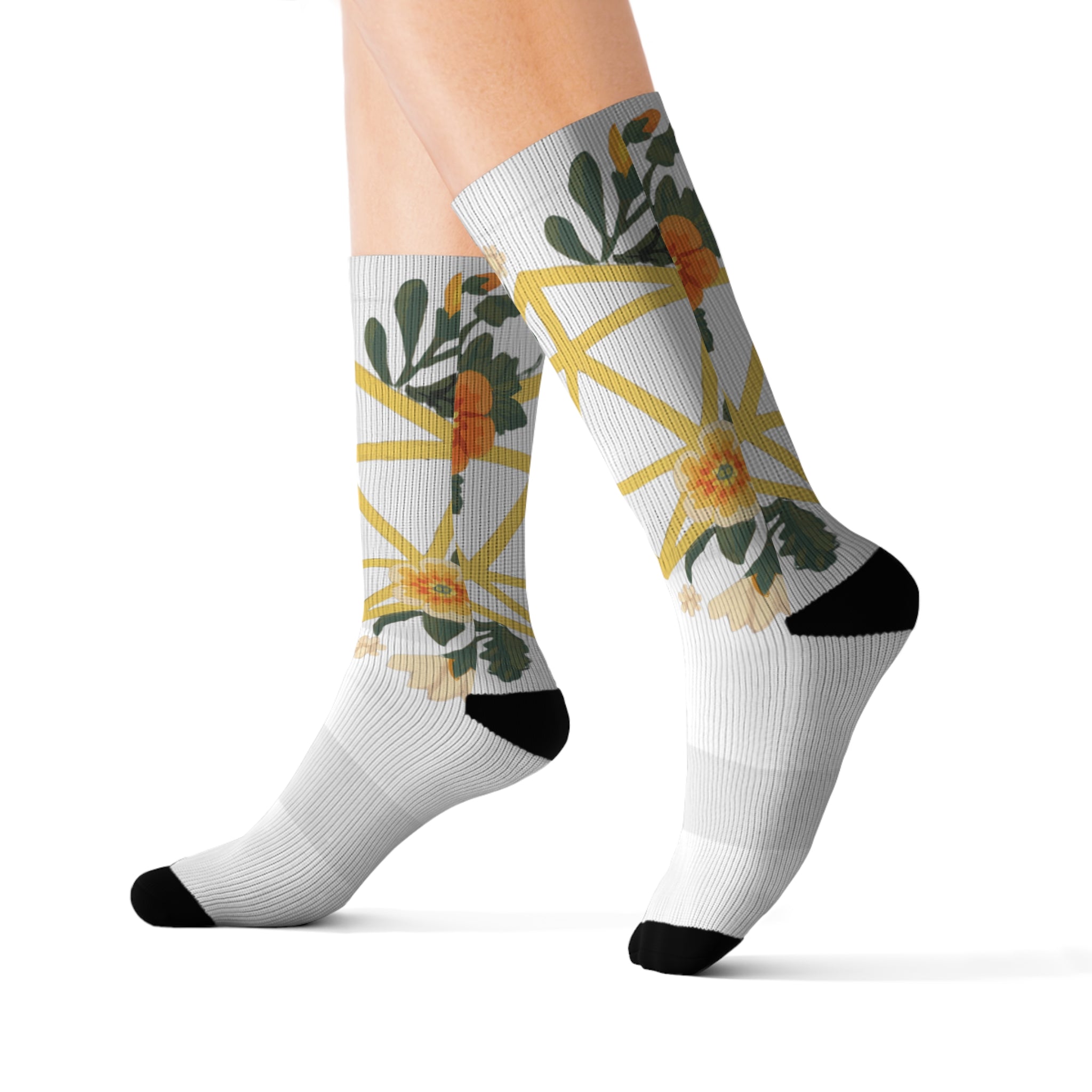 Floral Polyhedron - Socks