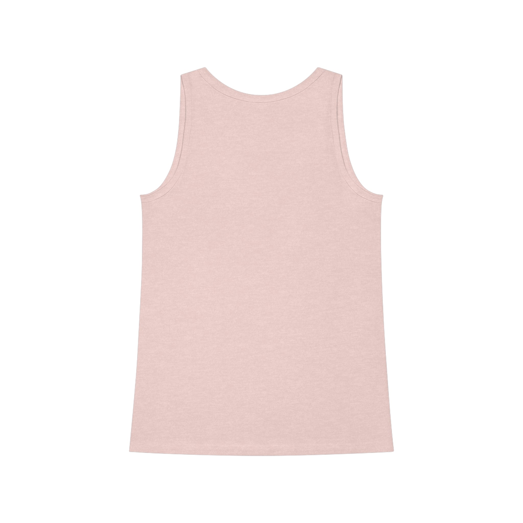 The Flowers Women's Dreamer Tank Top, crafted from organic cotton, features a light pink sleeveless design that provides a soft and breathable feel. Displayed against a plain white background, this lightweight top is ideal for any casual occasion.