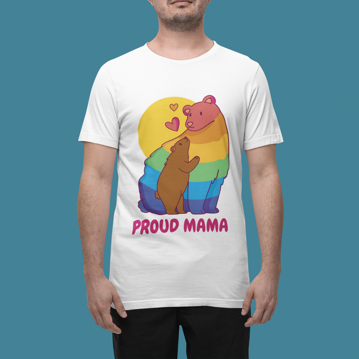 Proud Mama T-Shirt | Colorful Mom Pride Graphic Tee | Mother's Day Gift | Geekpsters