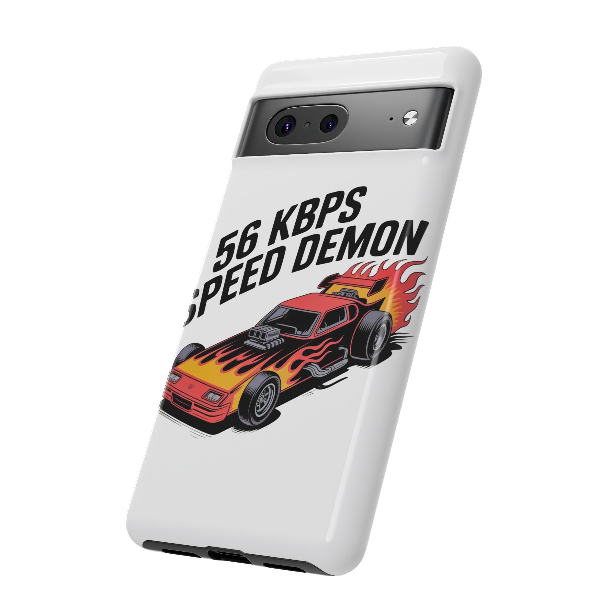 56 Kbps Speed Demon Black- Impact-Resistant Phone Case