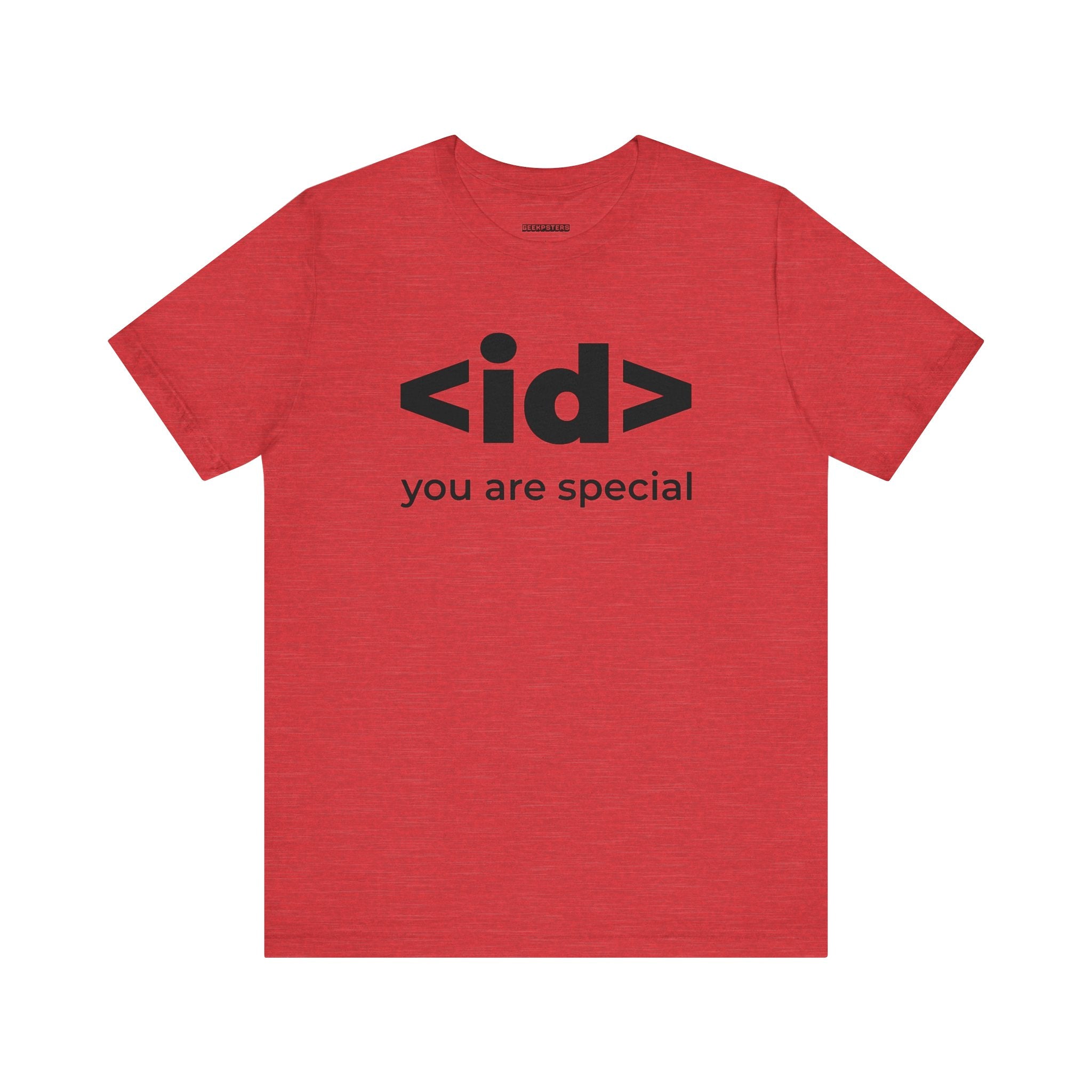 Red T-shirt with black text: "You Are Special T-Shirt. I Was Born Genius.