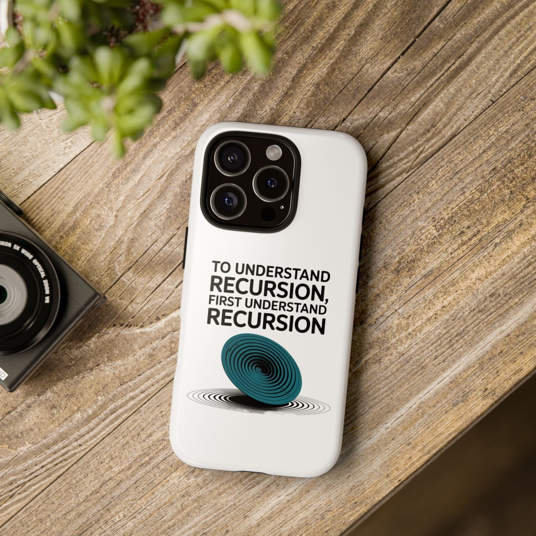 Recursion Black- Impact-Resistant Phone Case