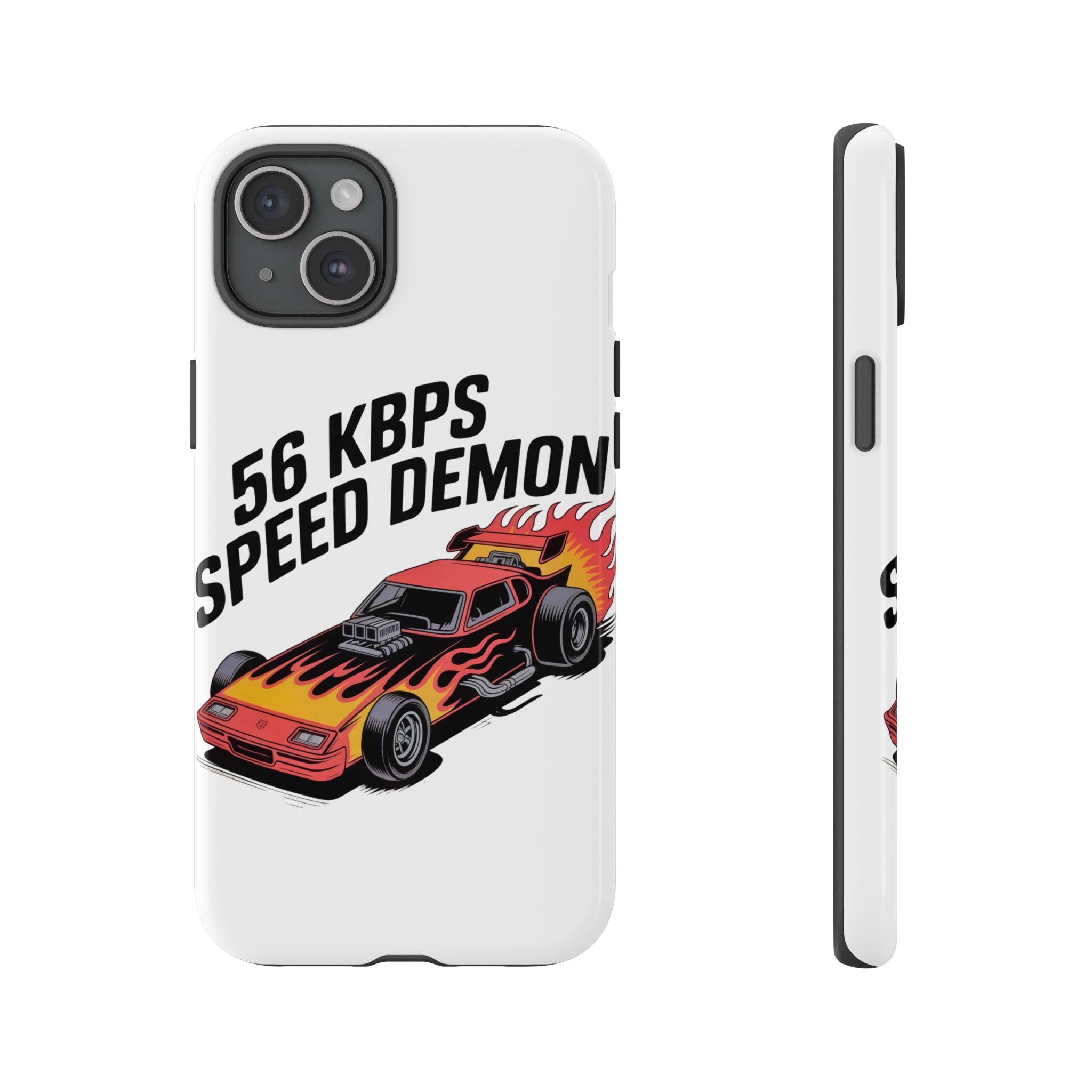 56 Kbps Speed Demon Black- Impact-Resistant Phone Case