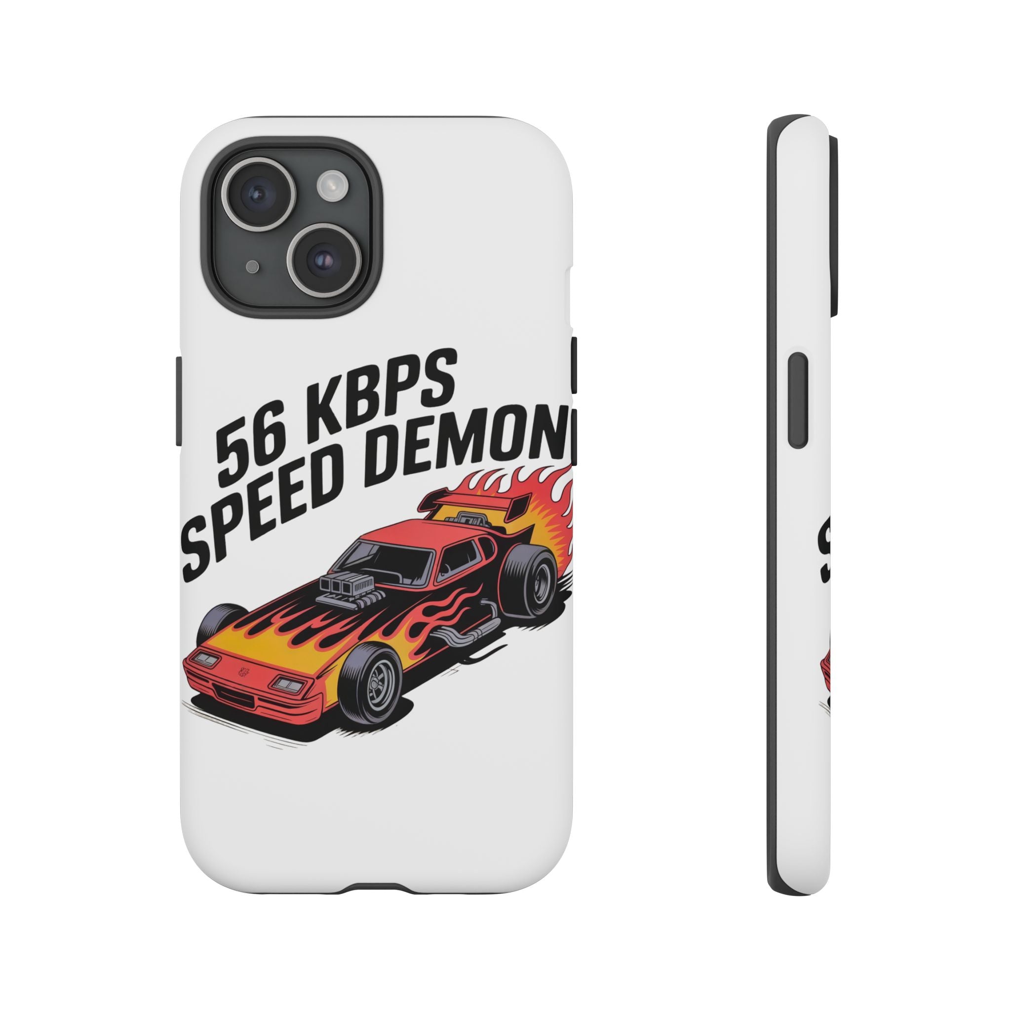 56 Kbps Speed Demon Black- Impact-Resistant Phone Case