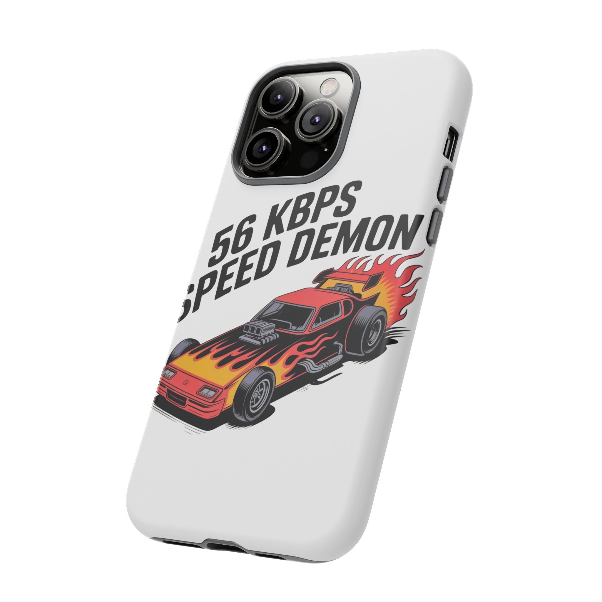56 Kbps Speed Demon Black- Impact-Resistant Phone Case