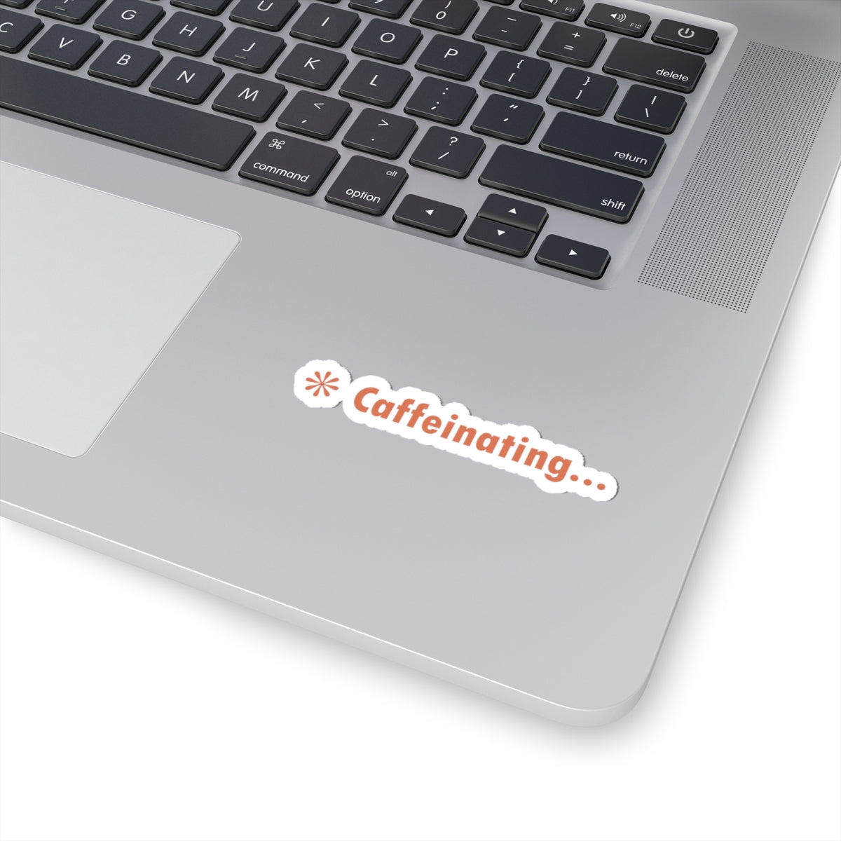 Caffeinating Kiss-Cut Stickers - Claude Code, Coffee Lover Sticker, Laptop Decal, Unique Gift, Vinyl Sticker, Water Bottle Decoration