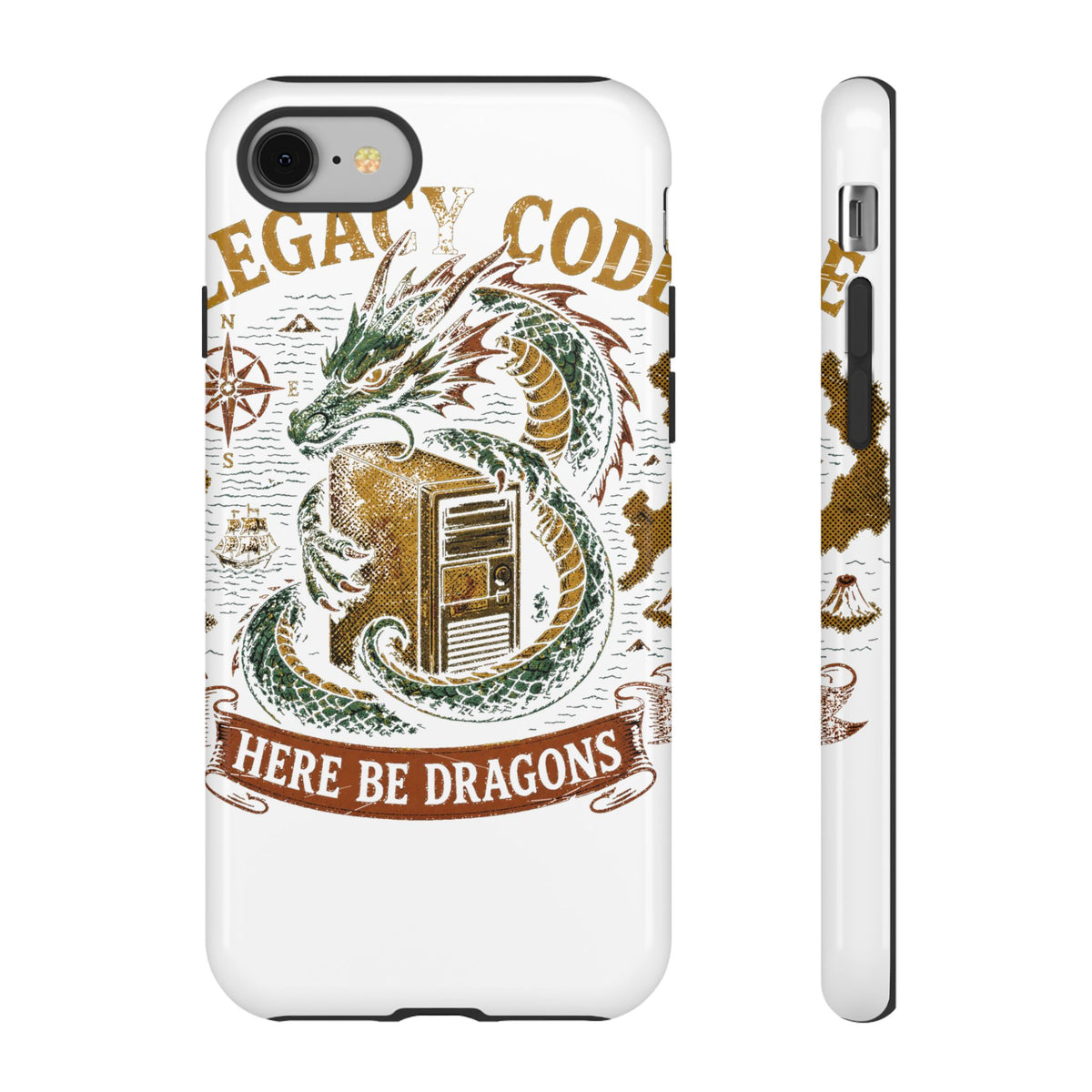 Legacy Code, Here Be Dragons Phone Case