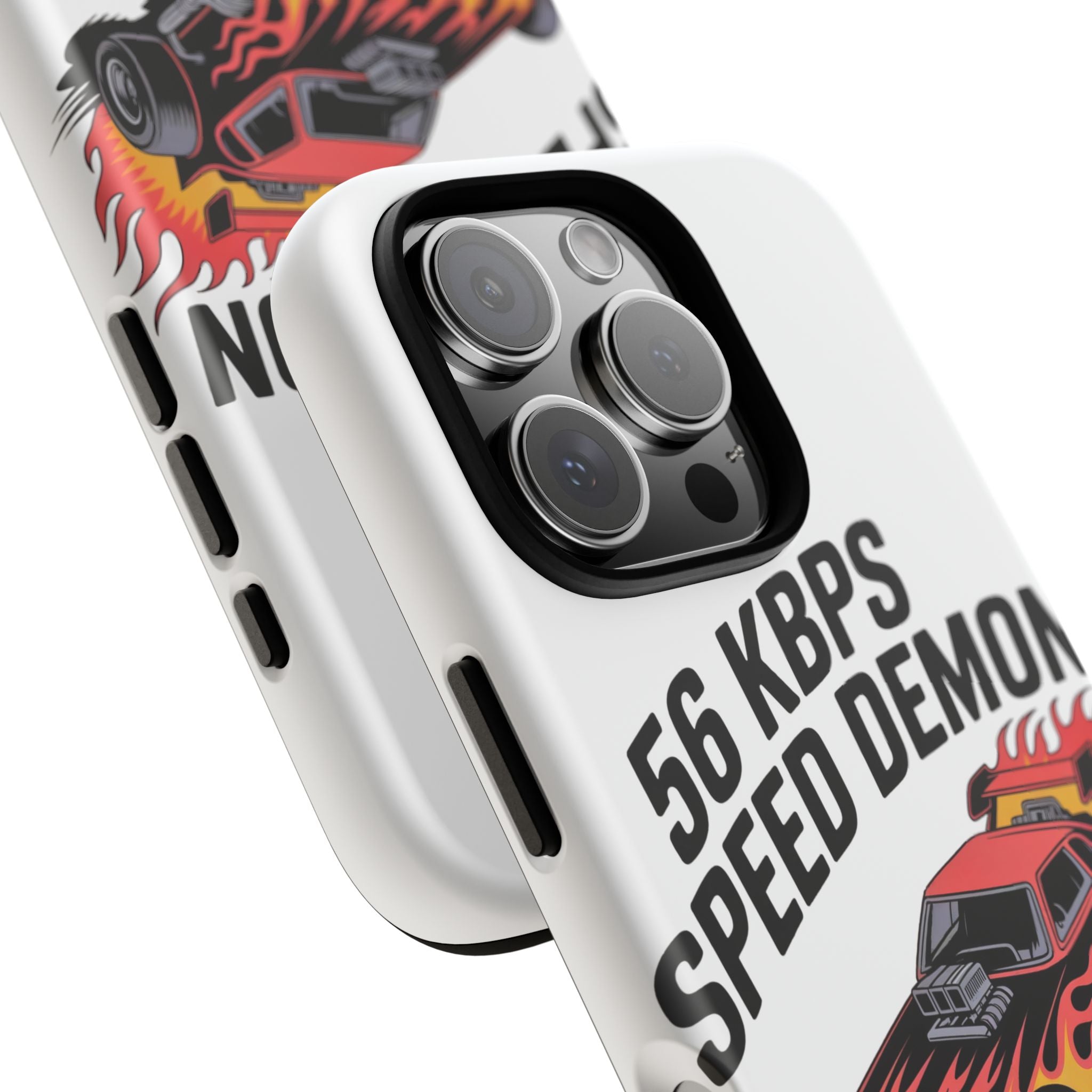 56 Kbps Speed Demon Black- Impact-Resistant Phone Case