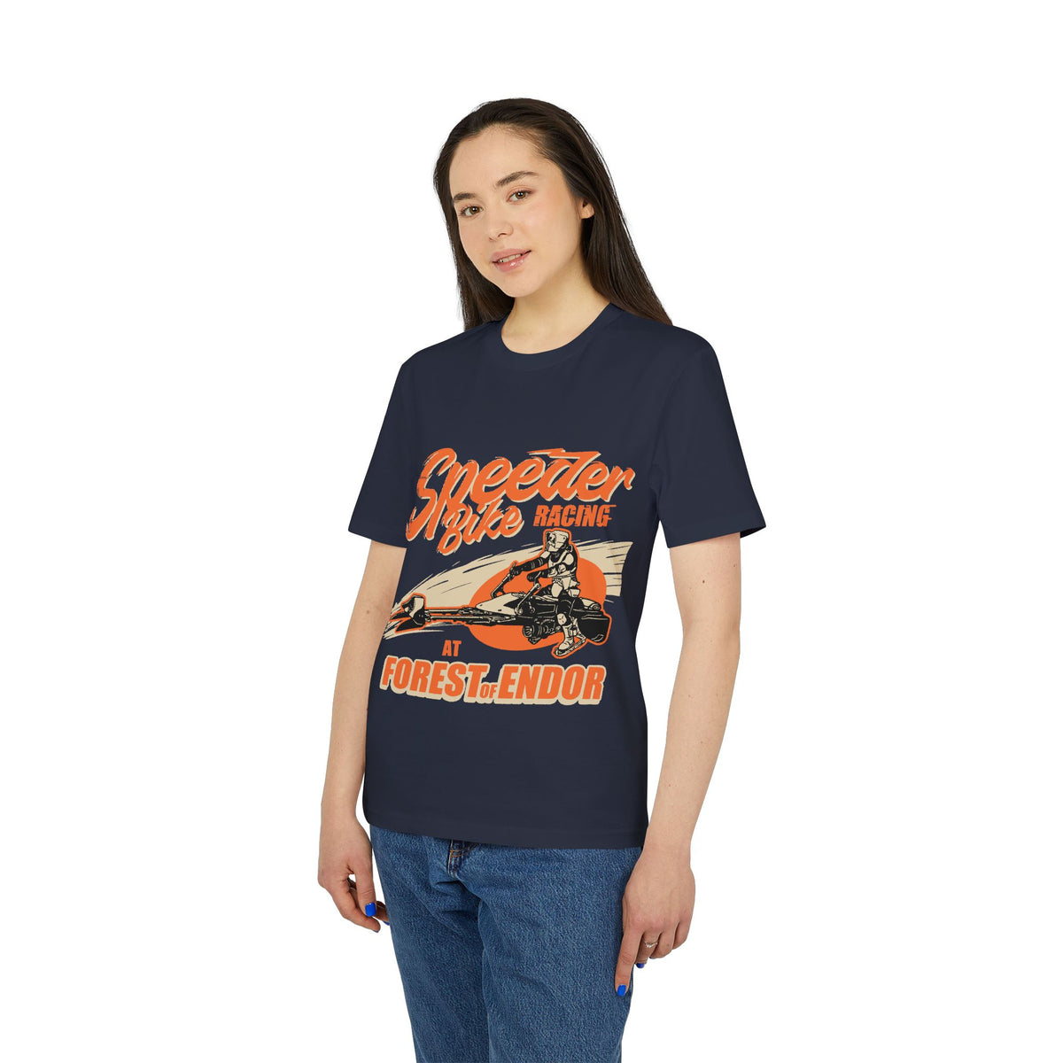 Forest Moon Speeder Bike Racing Organic Tee