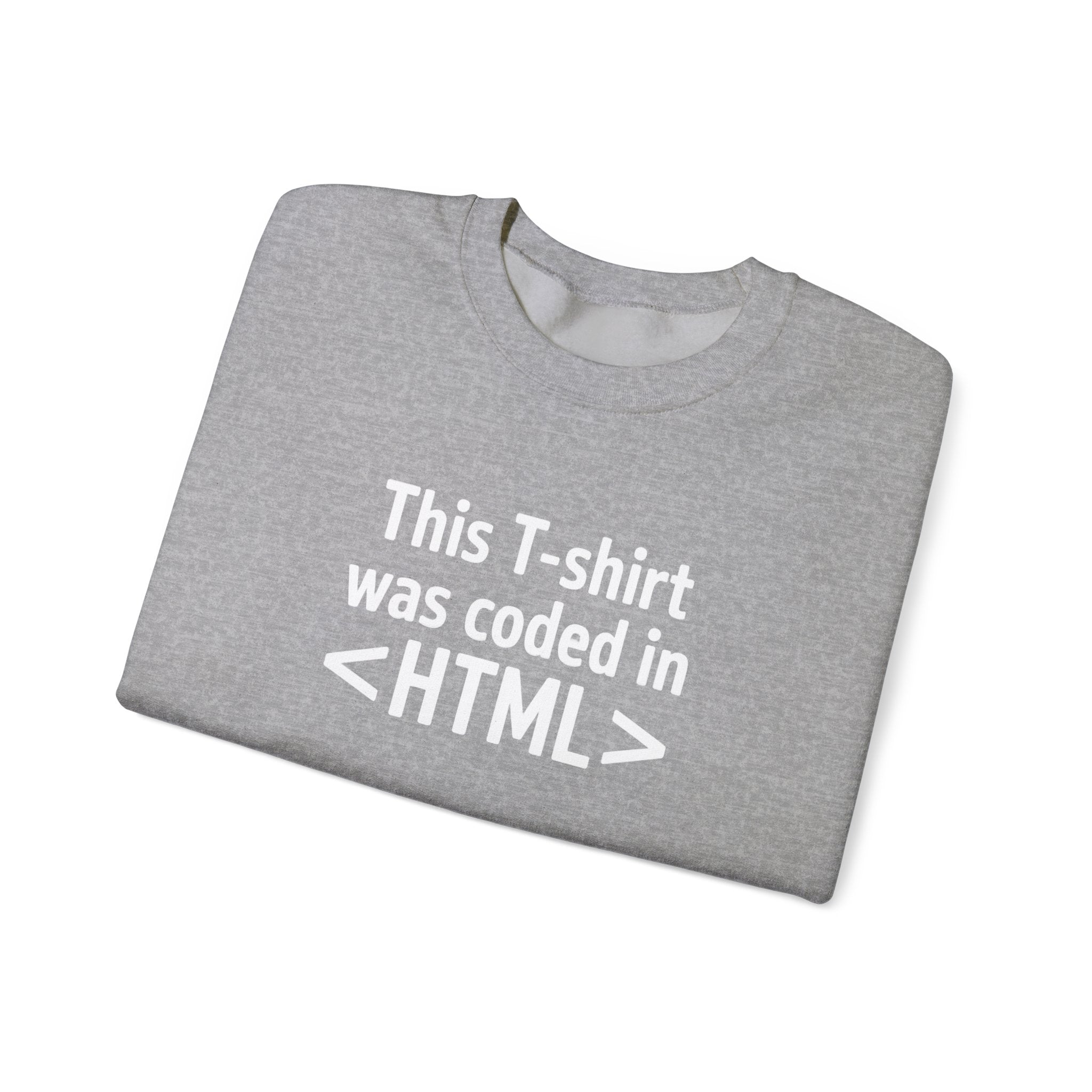 This t-shirt was coded in HTML White - Sweatshirt