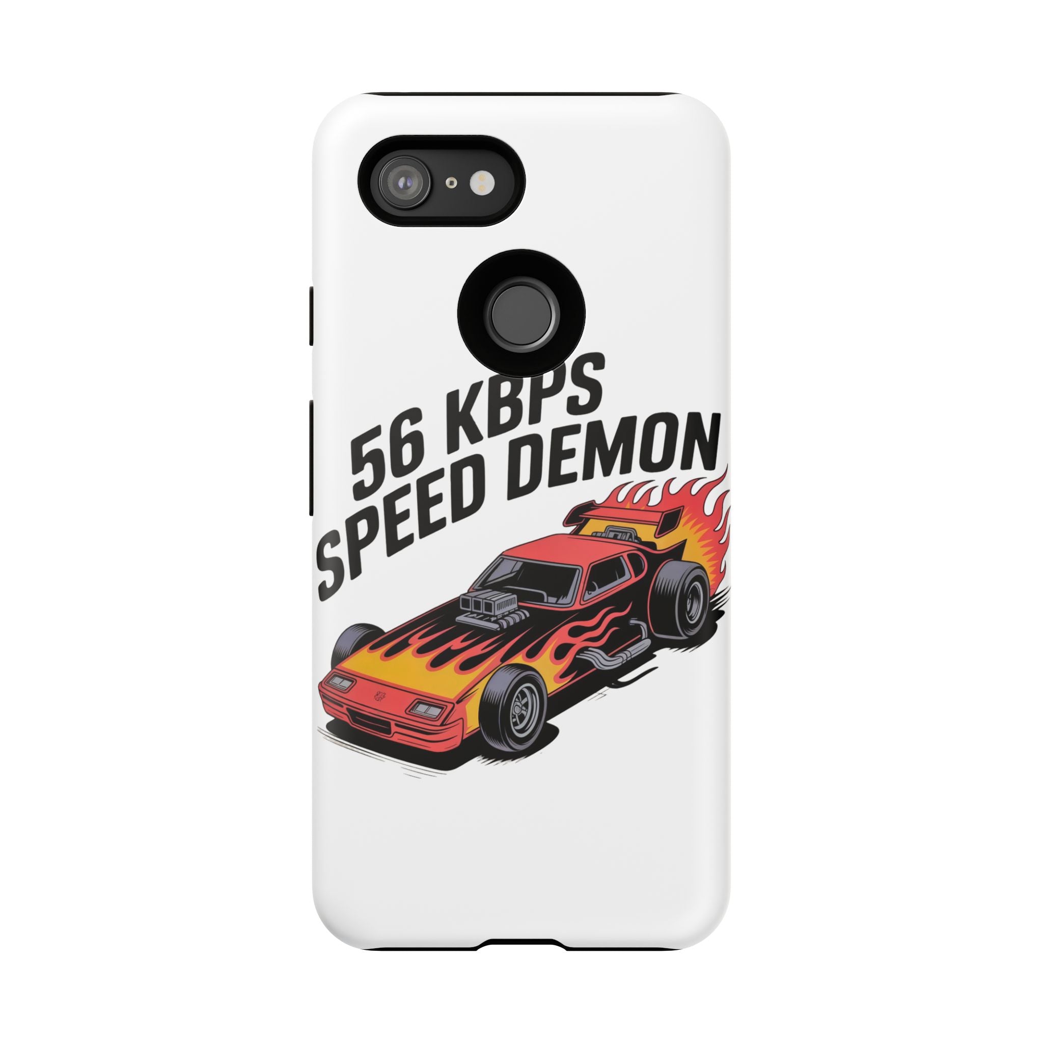 56 Kbps Speed Demon Black- Impact-Resistant Phone Case