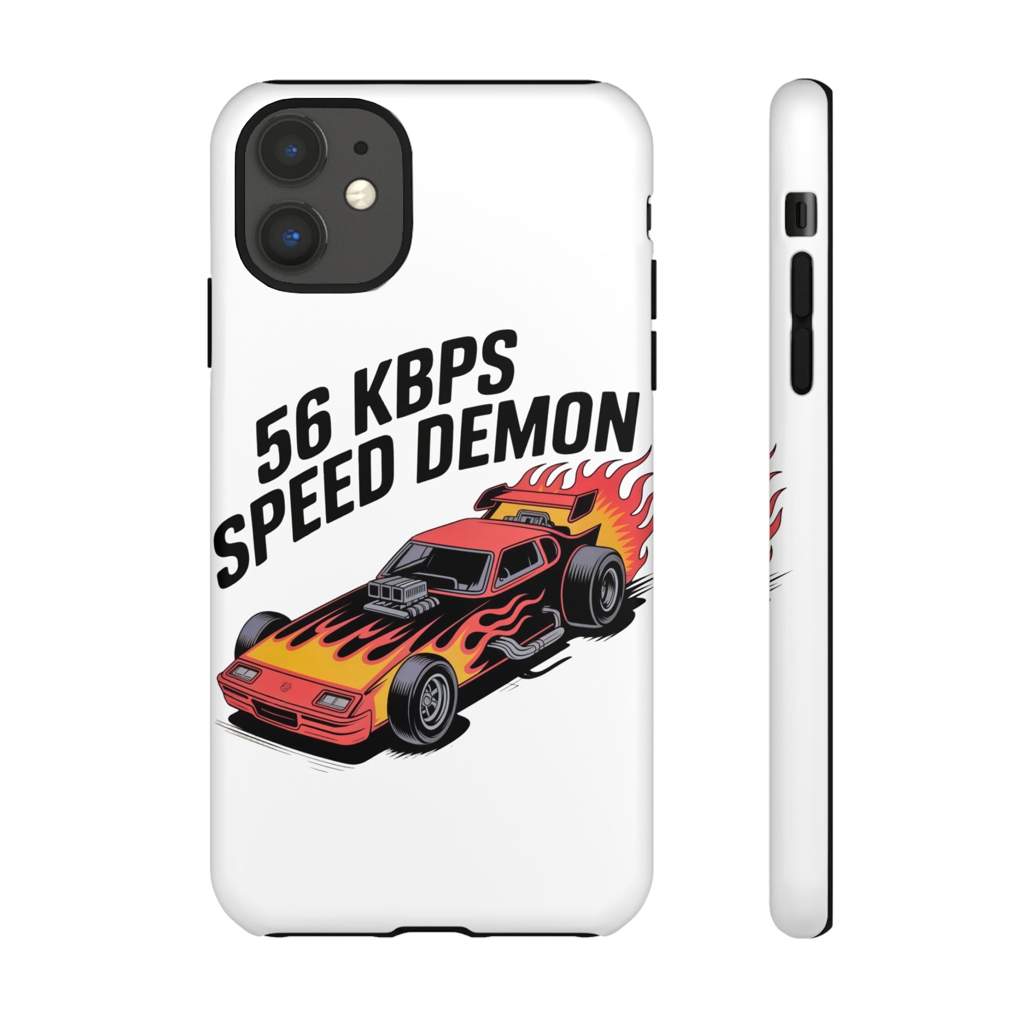 56 Kbps Speed Demon Black- Impact-Resistant Phone Case