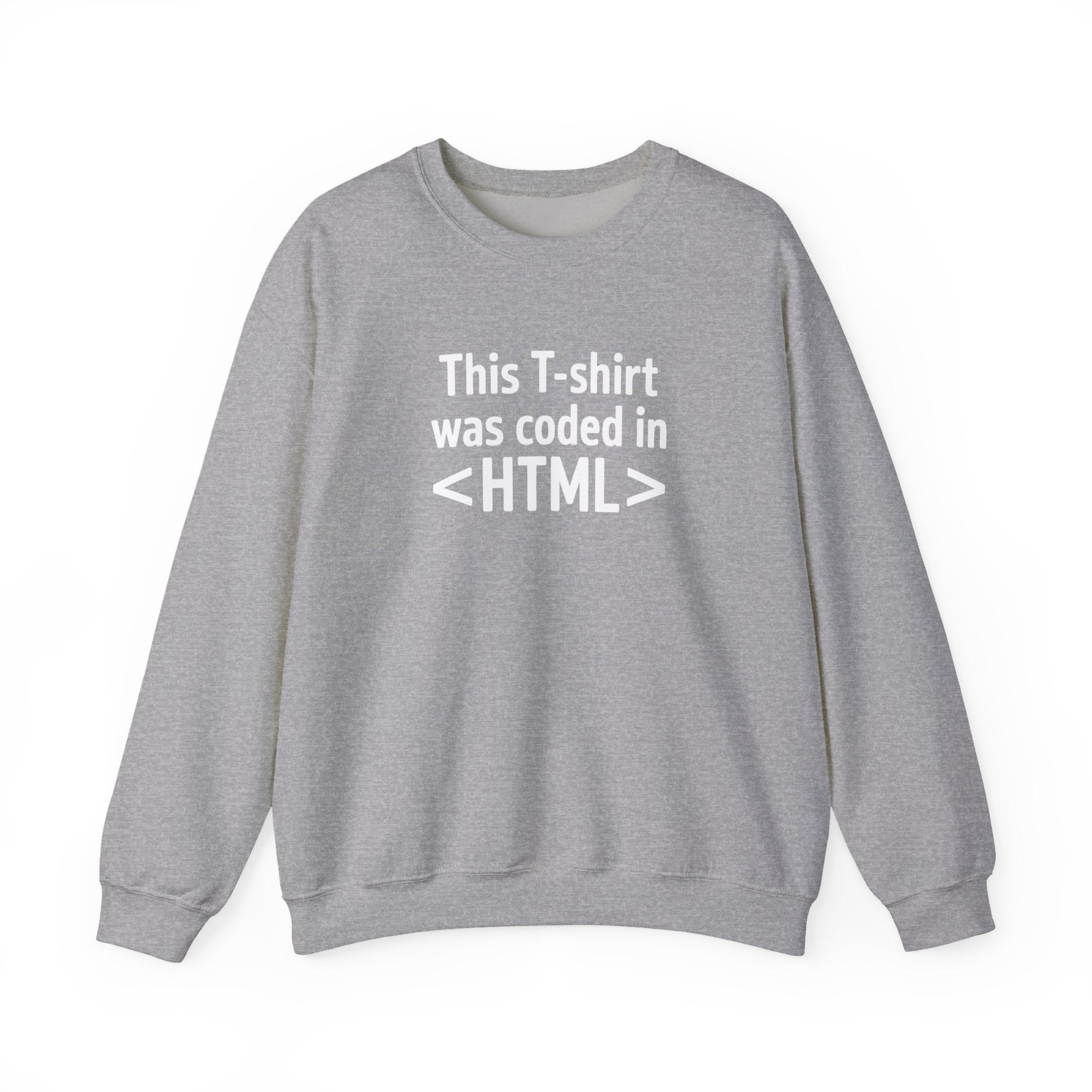 This t-shirt was coded in HTML White - Sweatshirt