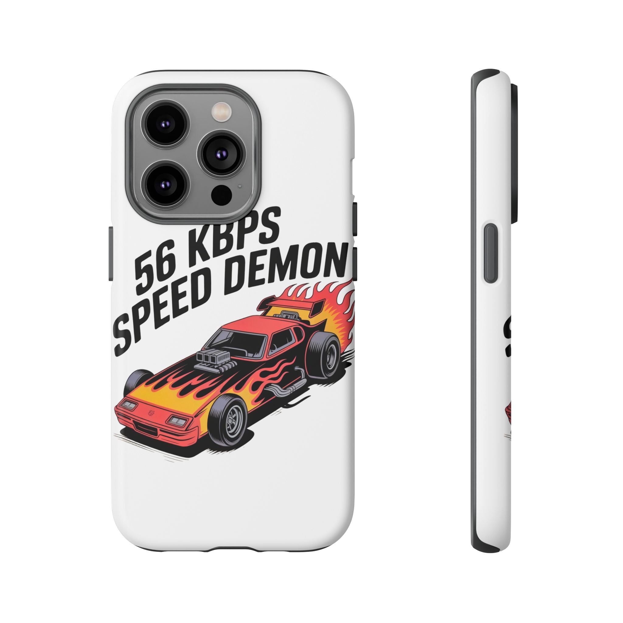 56 Kbps Speed Demon Black- Impact-Resistant Phone Case