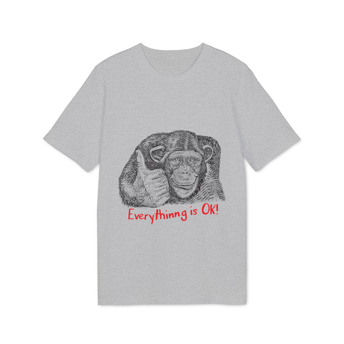 Everything Is OK Monkey Organic Tee