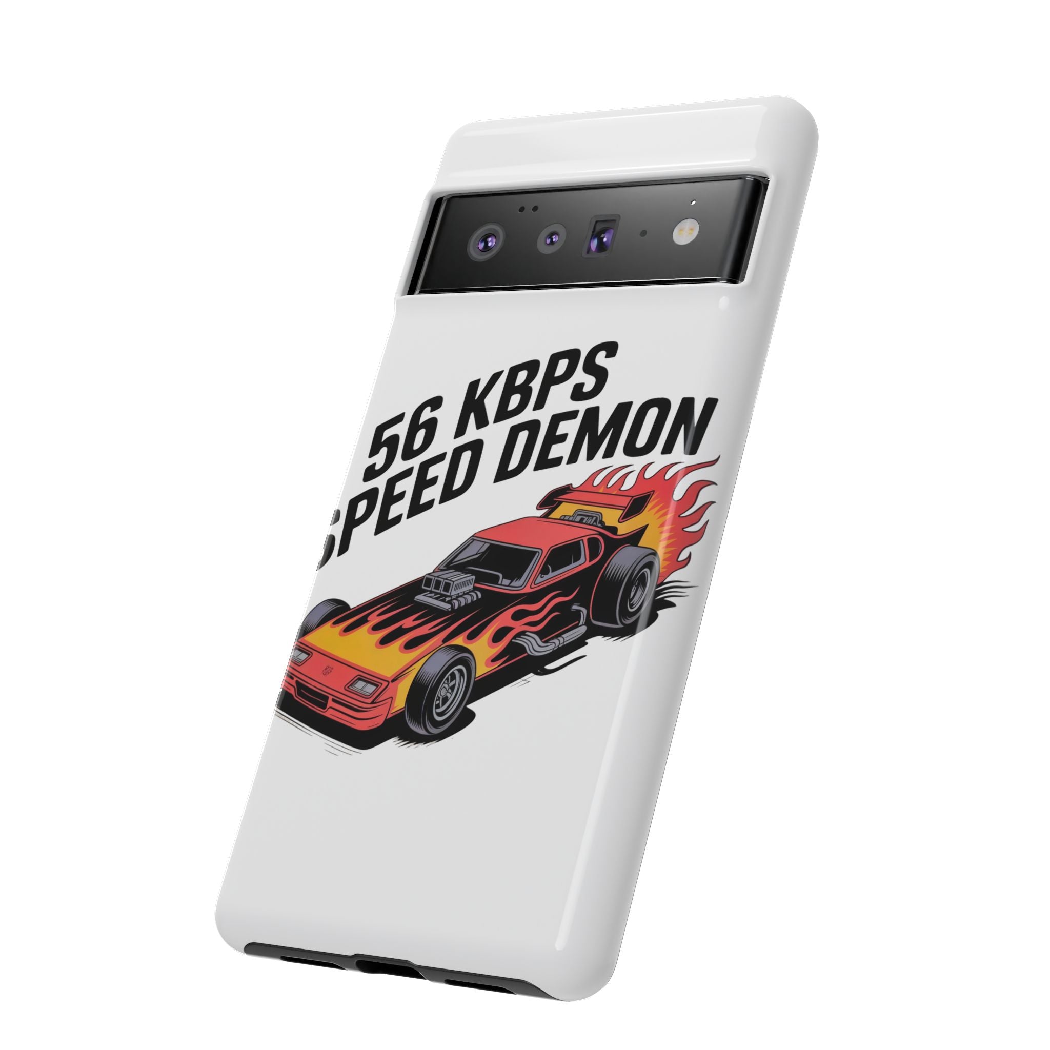 56 Kbps Speed Demon Black- Impact-Resistant Phone Case