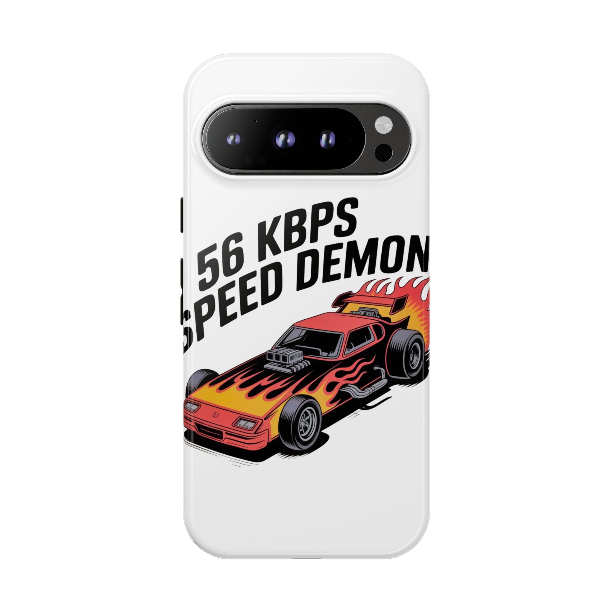 56 Kbps Speed Demon Black- Impact-Resistant Phone Case
