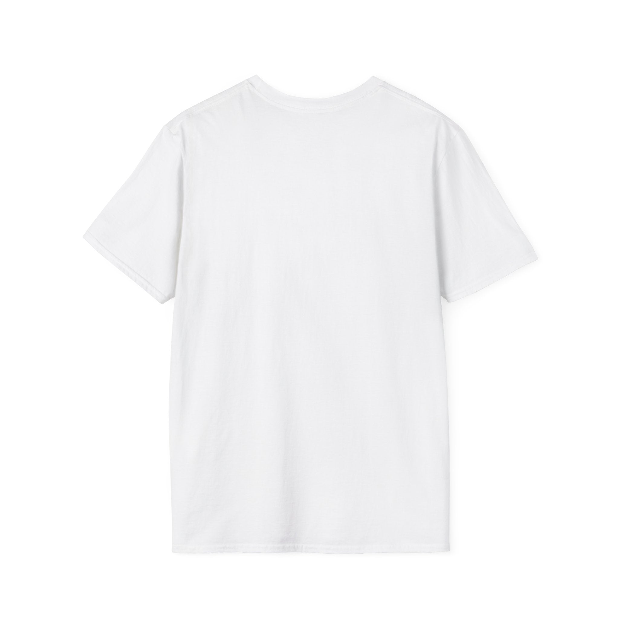 Rear image of the "Never Too Late to Skate" T-Shirt, featuring a subtle print on a plain white background.
