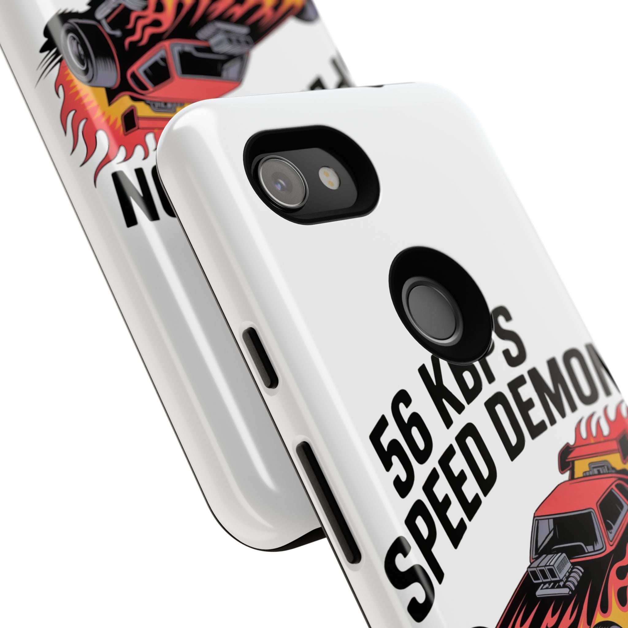 56 Kbps Speed Demon Black- Impact-Resistant Phone Case