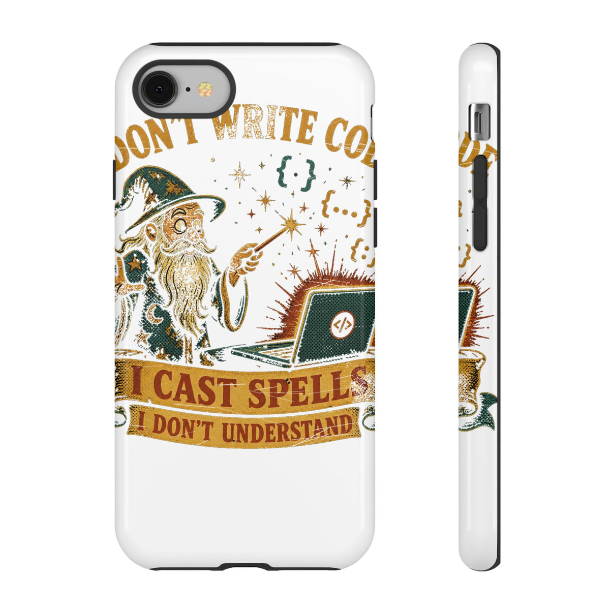 I Don't Write Code, I Cast Spells Phone Case