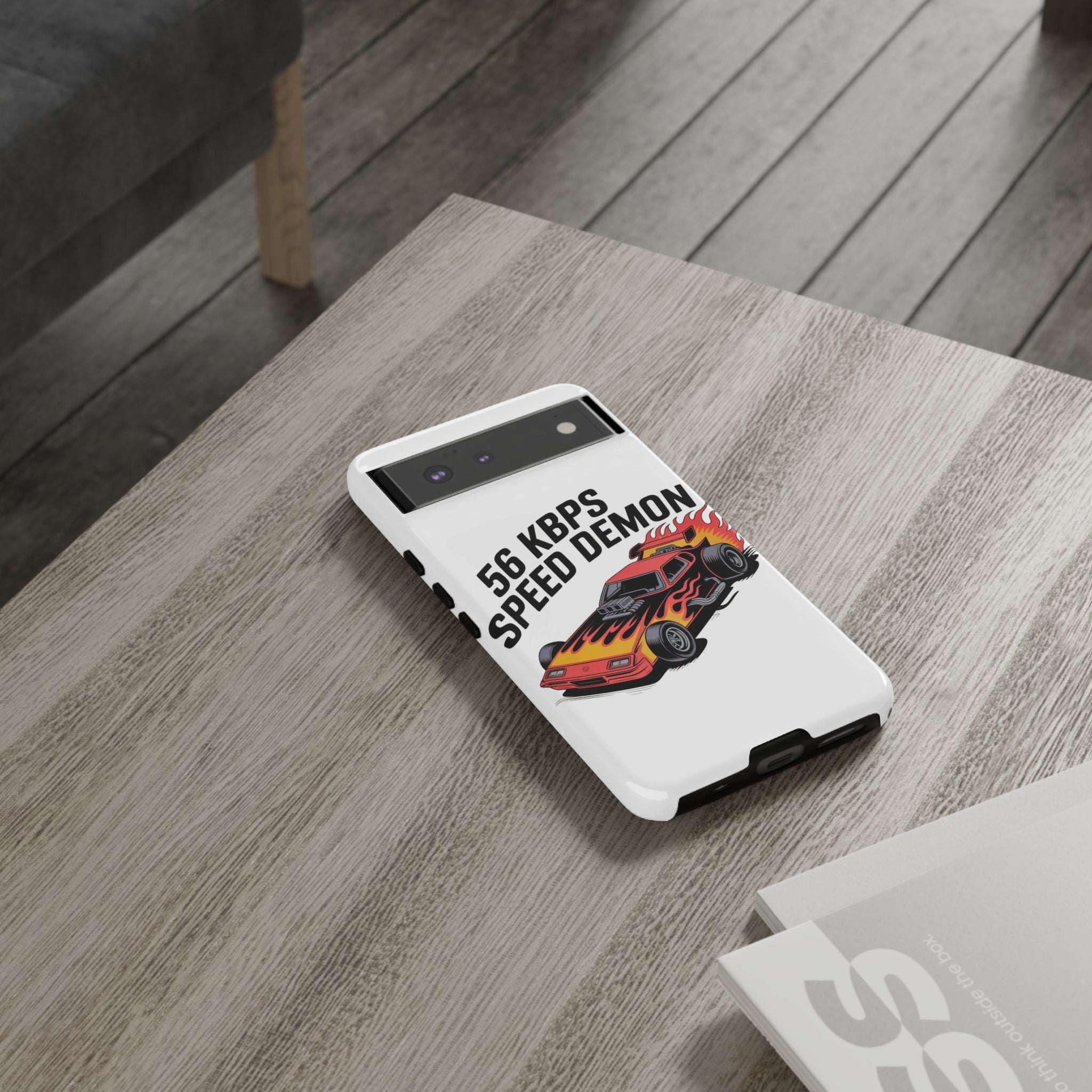 56 Kbps Speed Demon Black- Impact-Resistant Phone Case