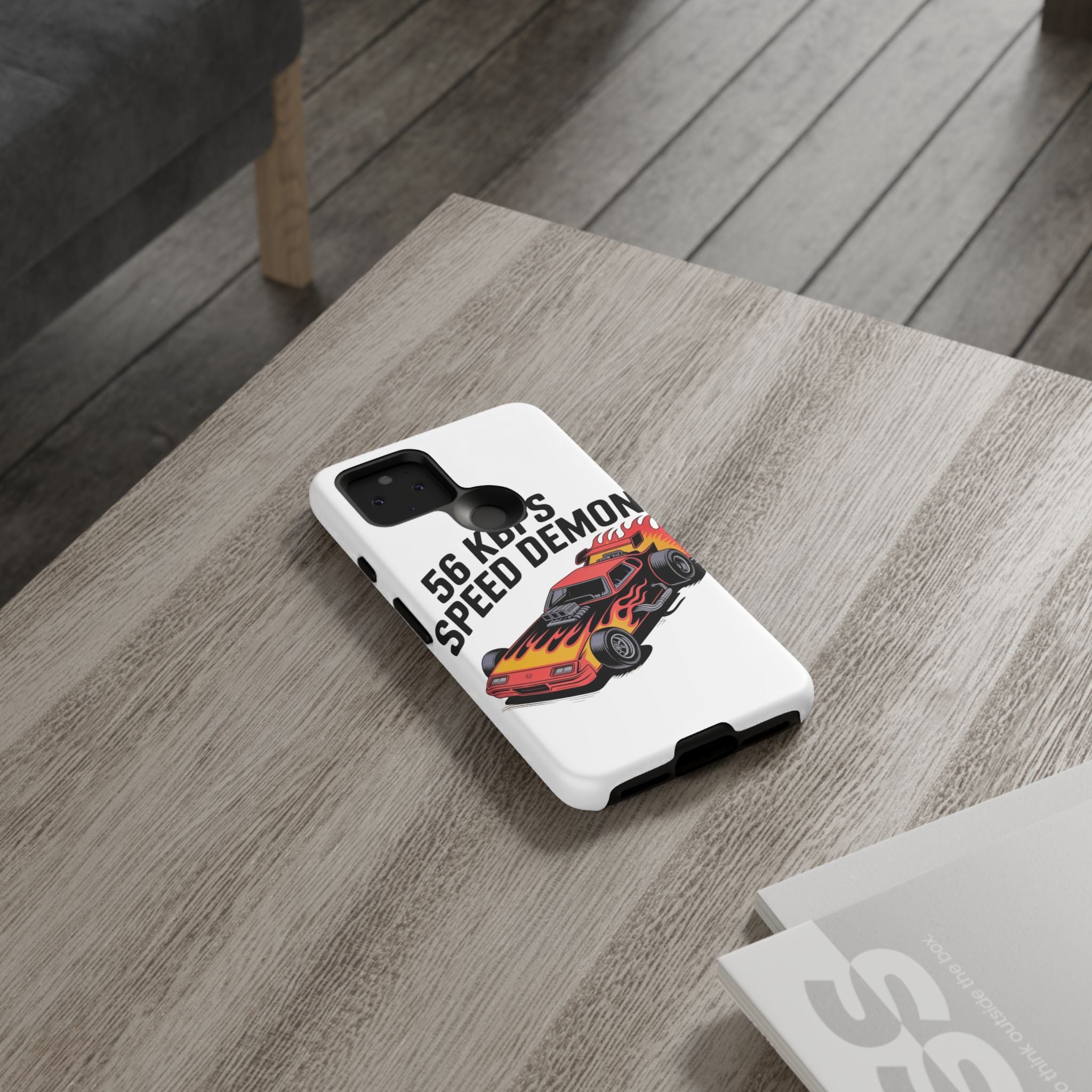 56 Kbps Speed Demon Black- Impact-Resistant Phone Case