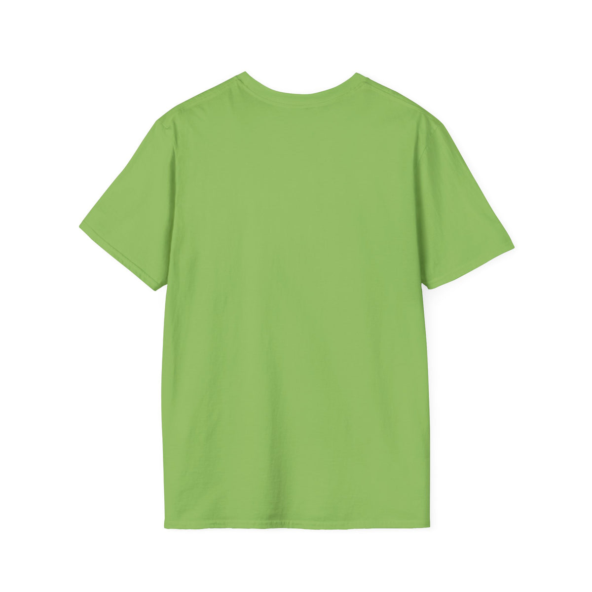 Do What Makes You Happy dino t-shirt in lime green, plain back view flat lay, funny skater graphic tee