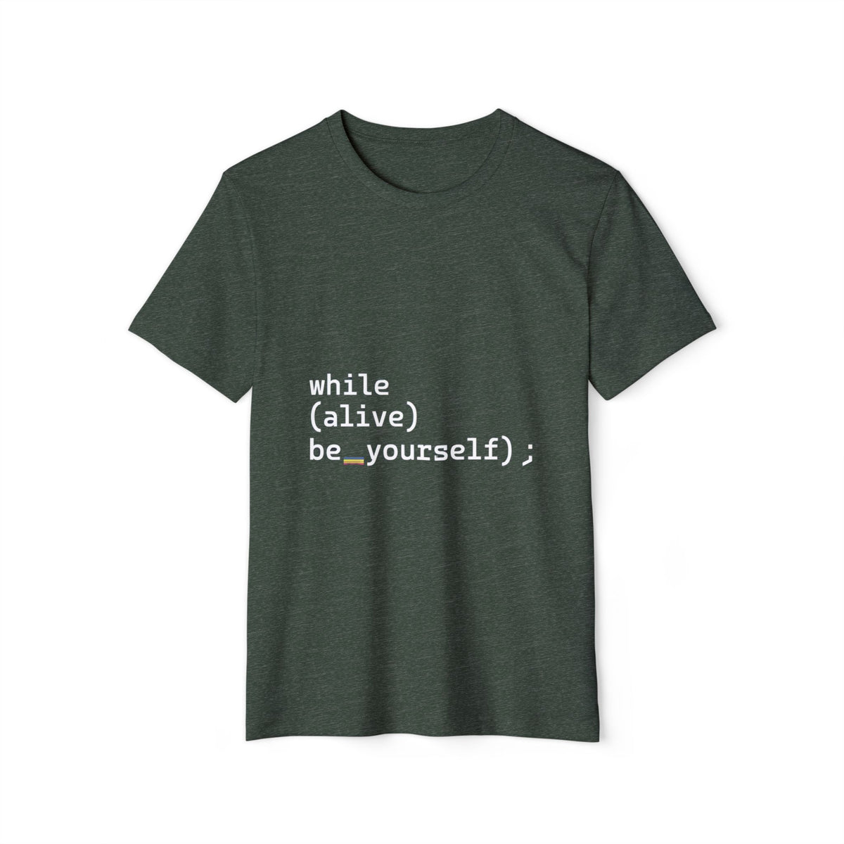 while(alive) be_yourself(); Recycled Organic Tee