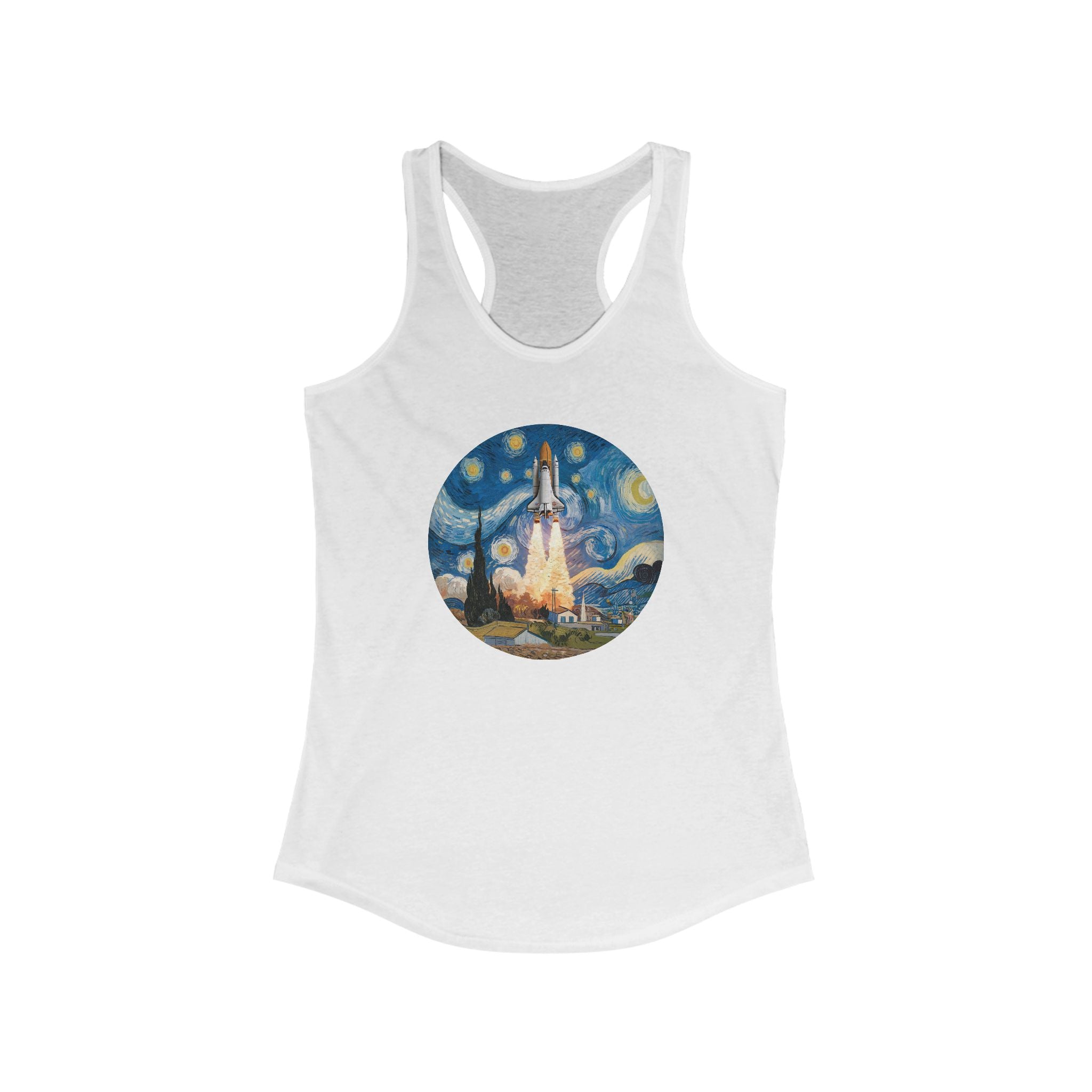 Van Gogh Spaceship - Women's Racerback Tank
