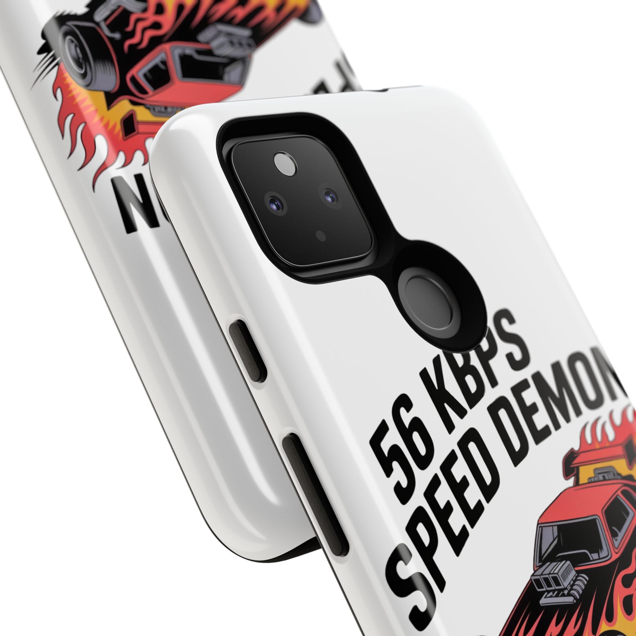 56 Kbps Speed Demon Black- Impact-Resistant Phone Case