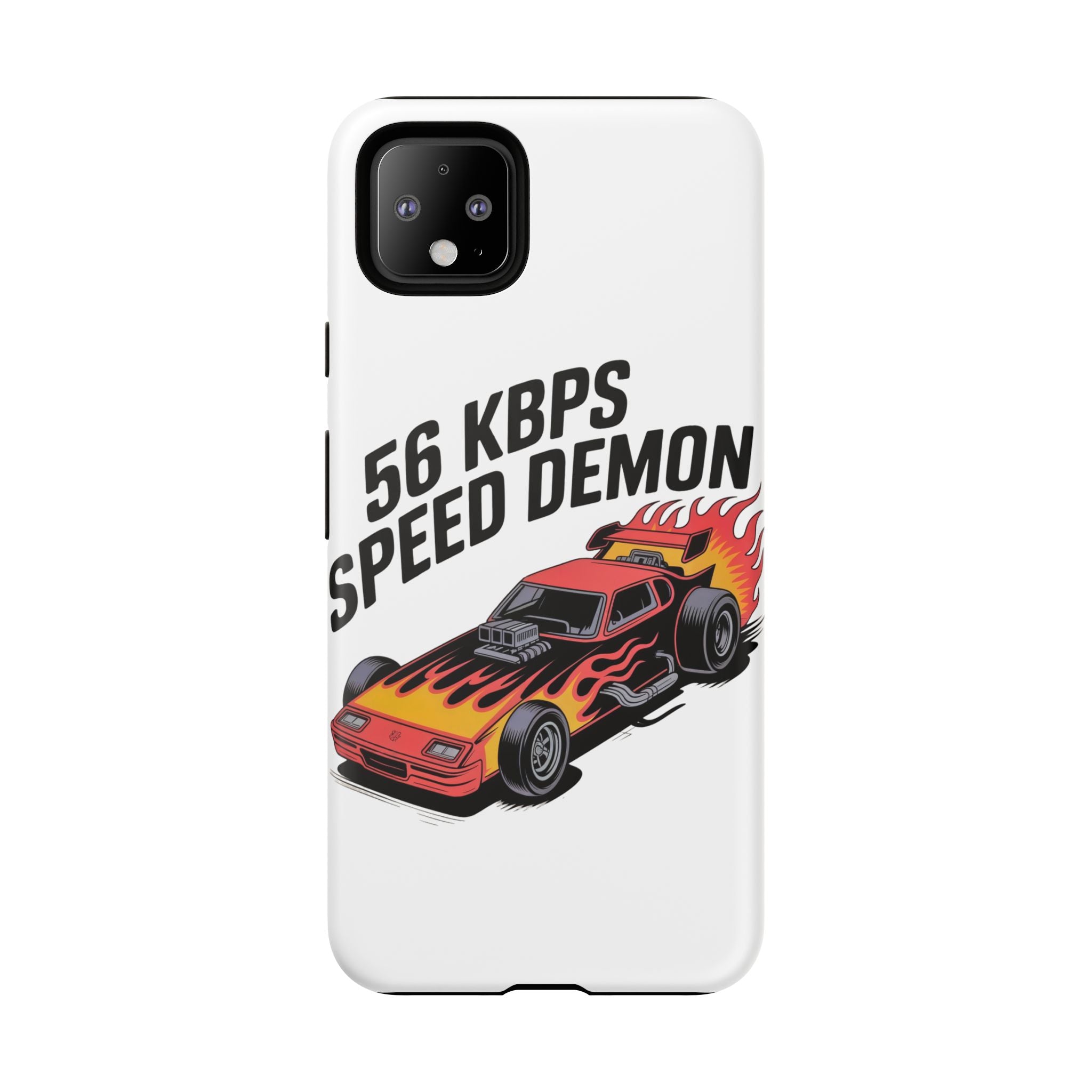 56 Kbps Speed Demon Black- Impact-Resistant Phone Case
