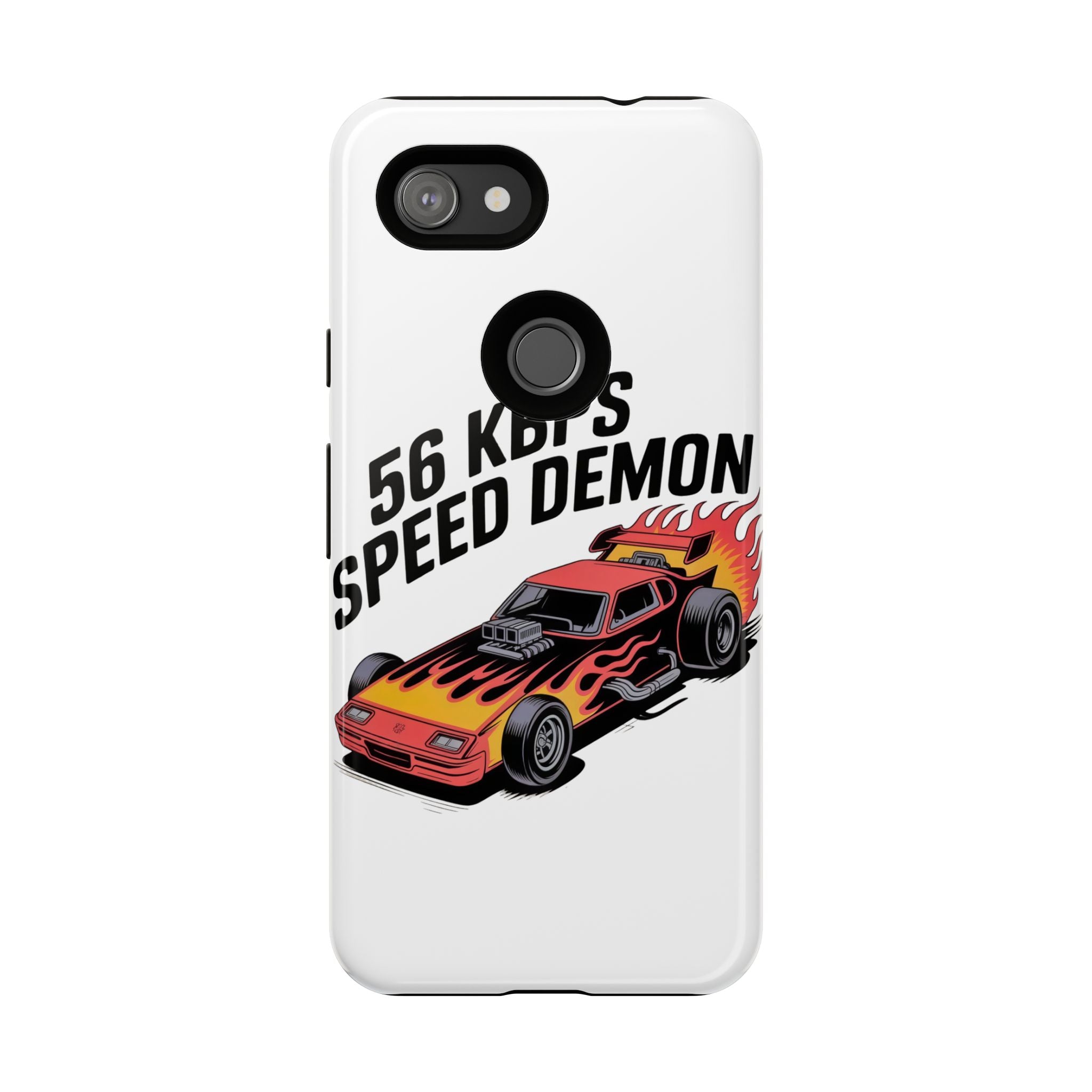 56 Kbps Speed Demon Black- Impact-Resistant Phone Case