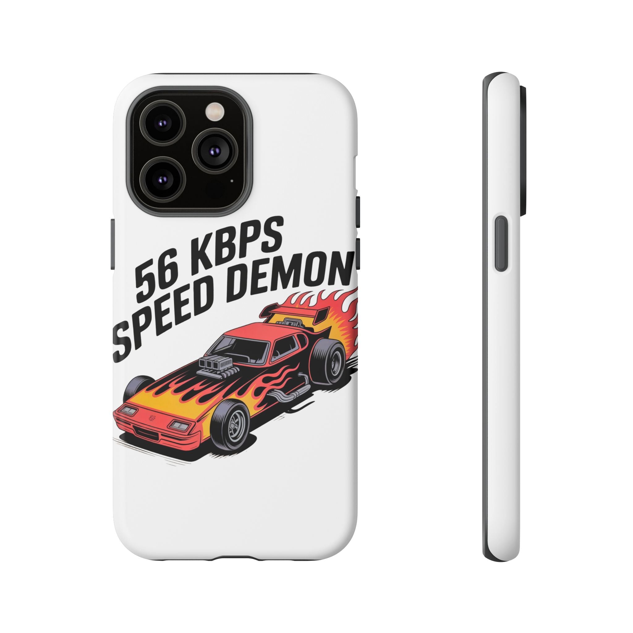 56 Kbps Speed Demon Black- Impact-Resistant Phone Case