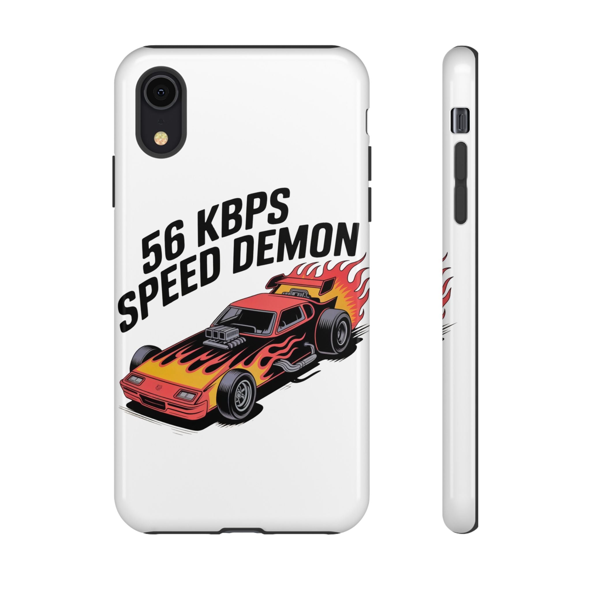 56 Kbps Speed Demon Black- Impact-Resistant Phone Case