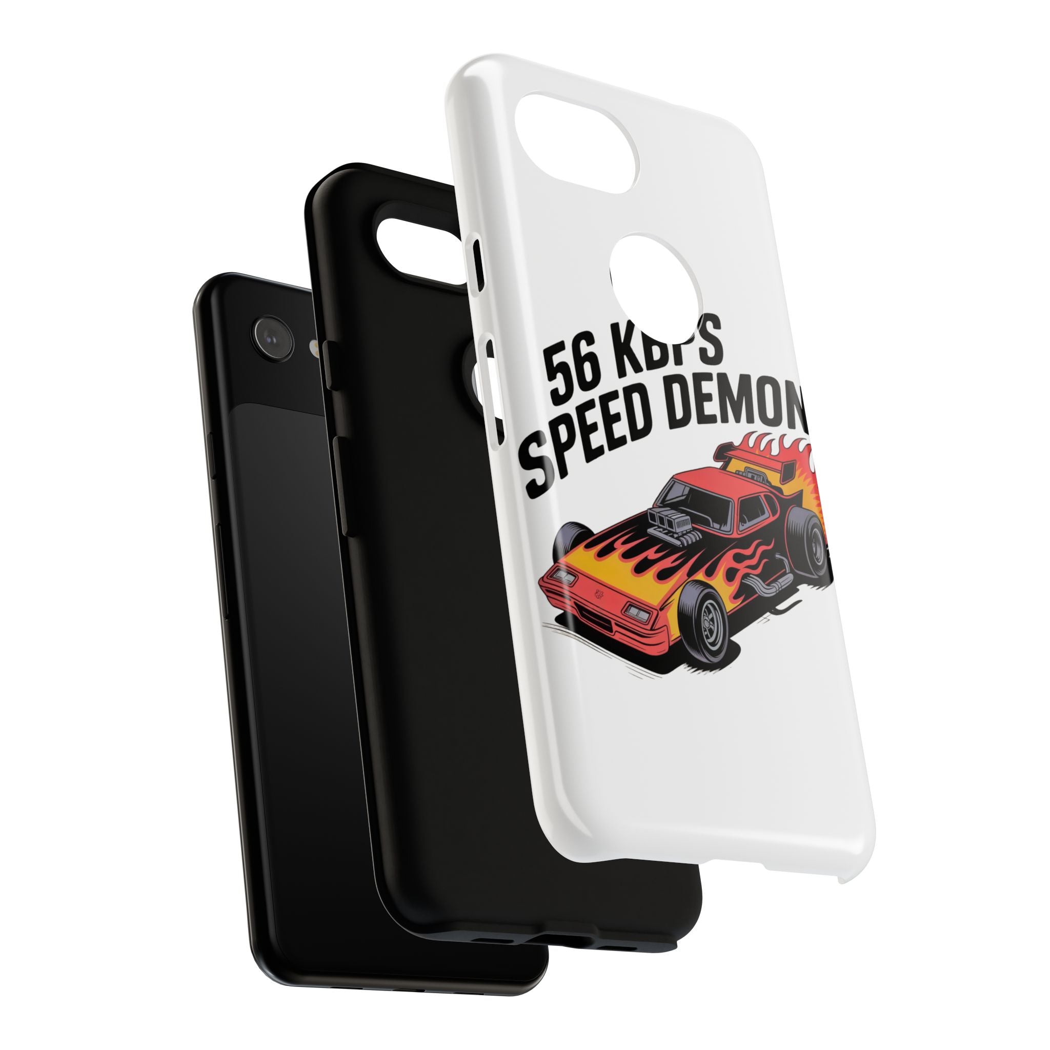 56 Kbps Speed Demon Black- Impact-Resistant Phone Case