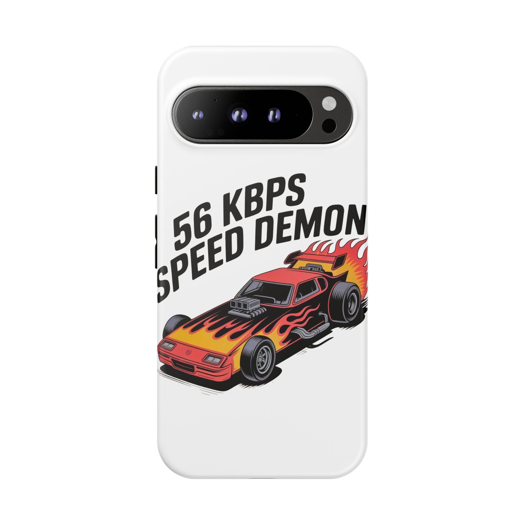 56 Kbps Speed Demon Black- Impact-Resistant Phone Case