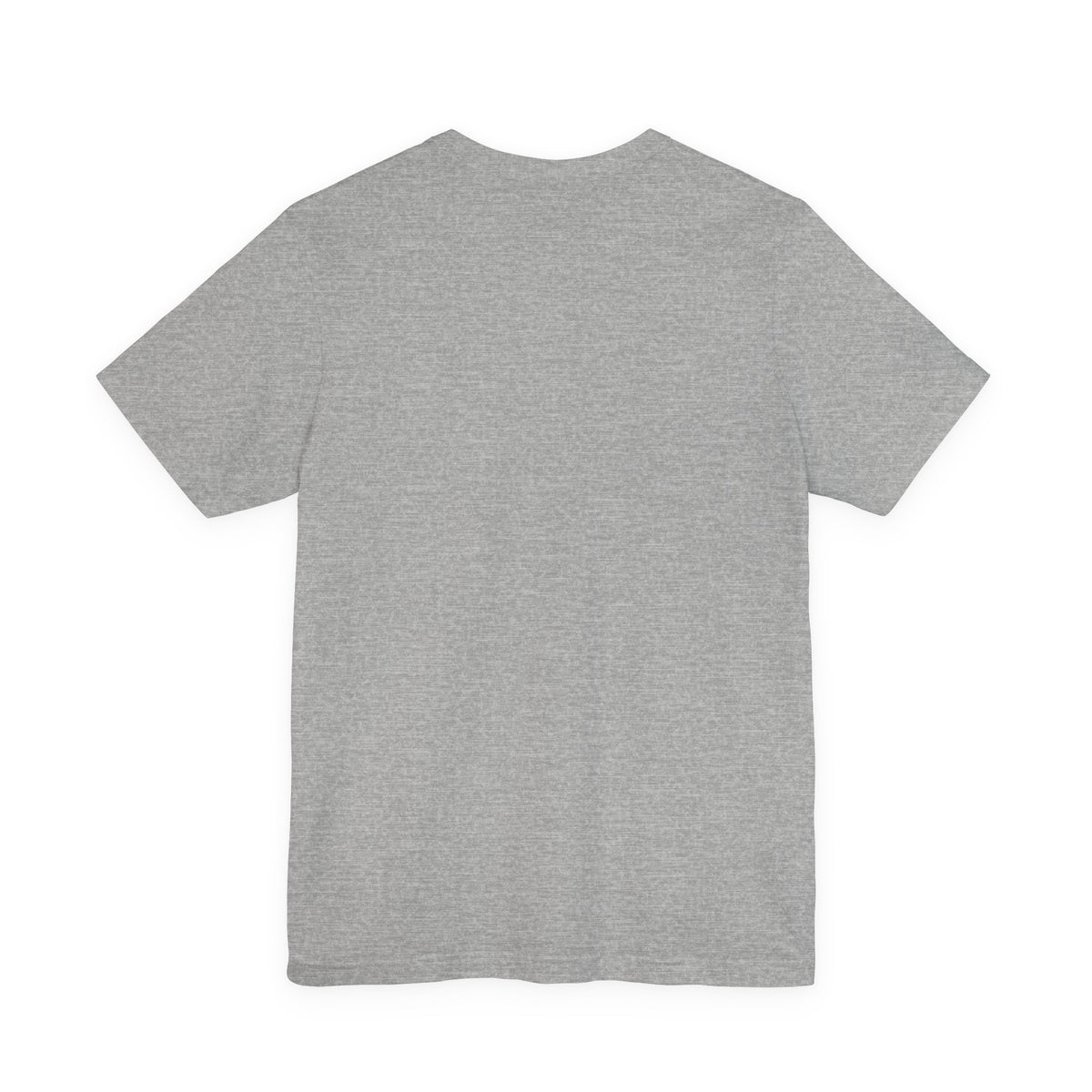 Statistically Significant tee in athletic heather, back view flat lay, blank plain cotton back