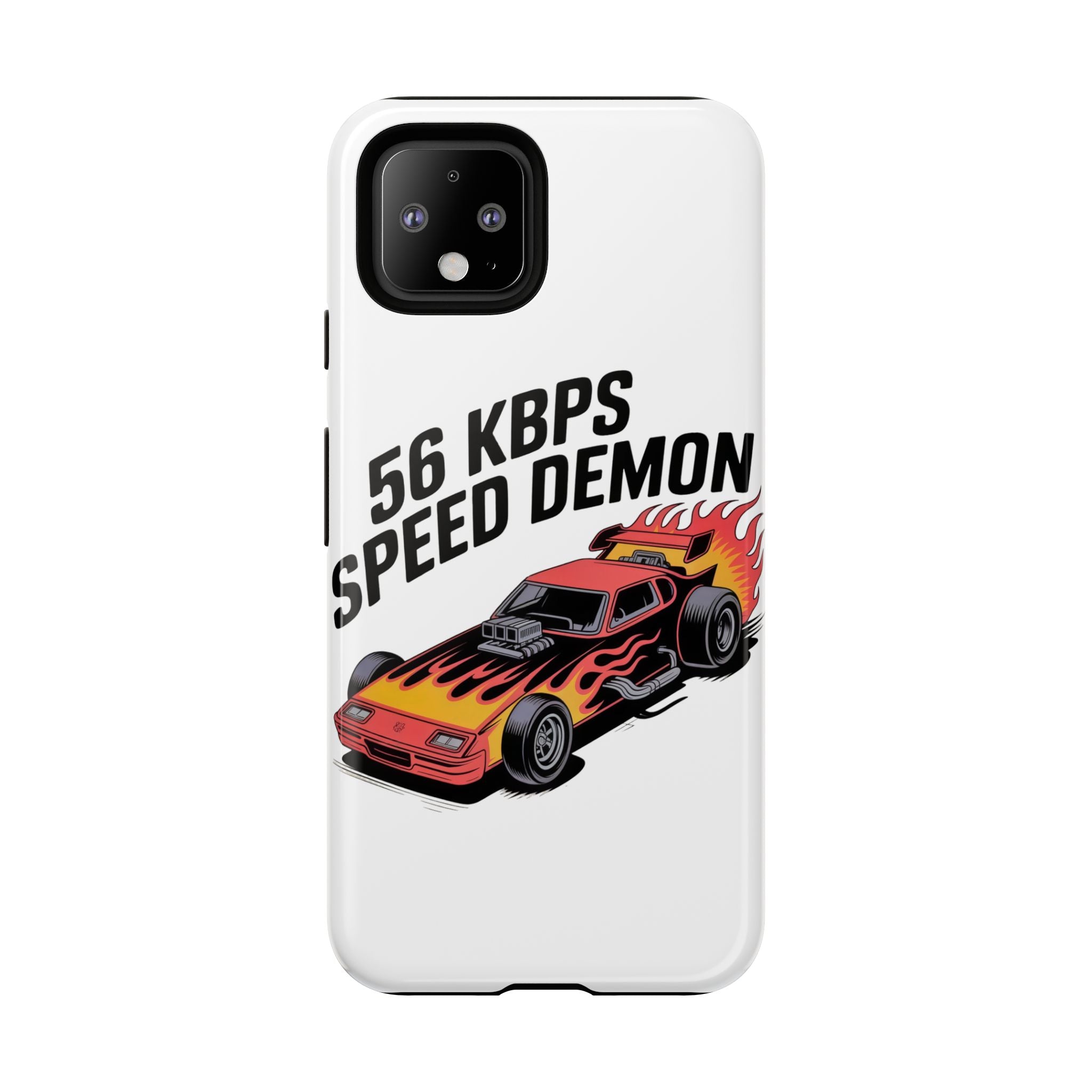56 Kbps Speed Demon Black- Impact-Resistant Phone Case