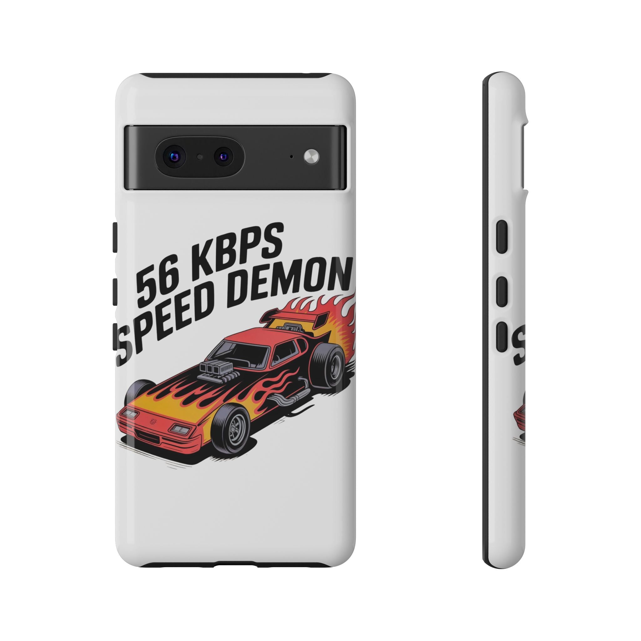 56 Kbps Speed Demon Black- Impact-Resistant Phone Case