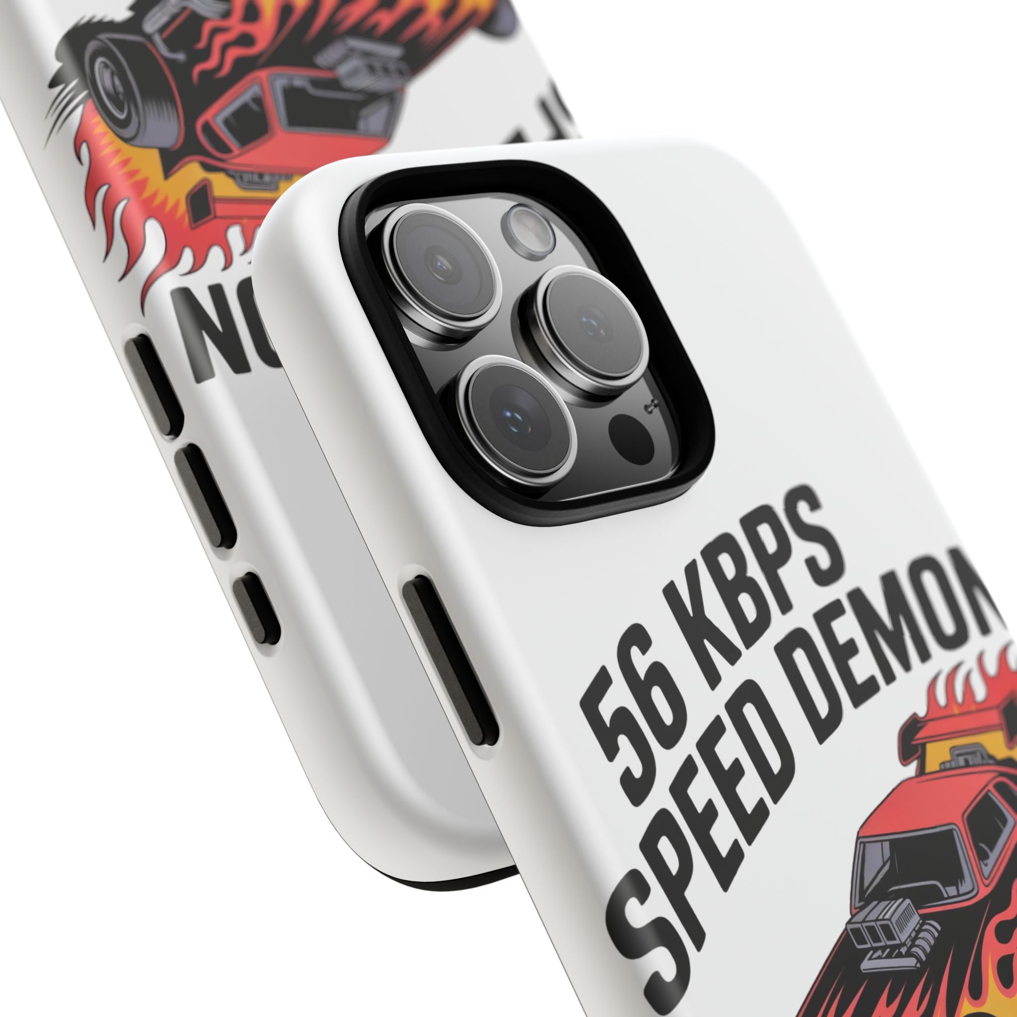 56 Kbps Speed Demon Black- Impact-Resistant Phone Case