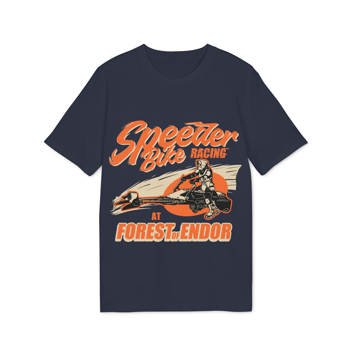 Forest Moon Speeder Bike Racing Organic Tee