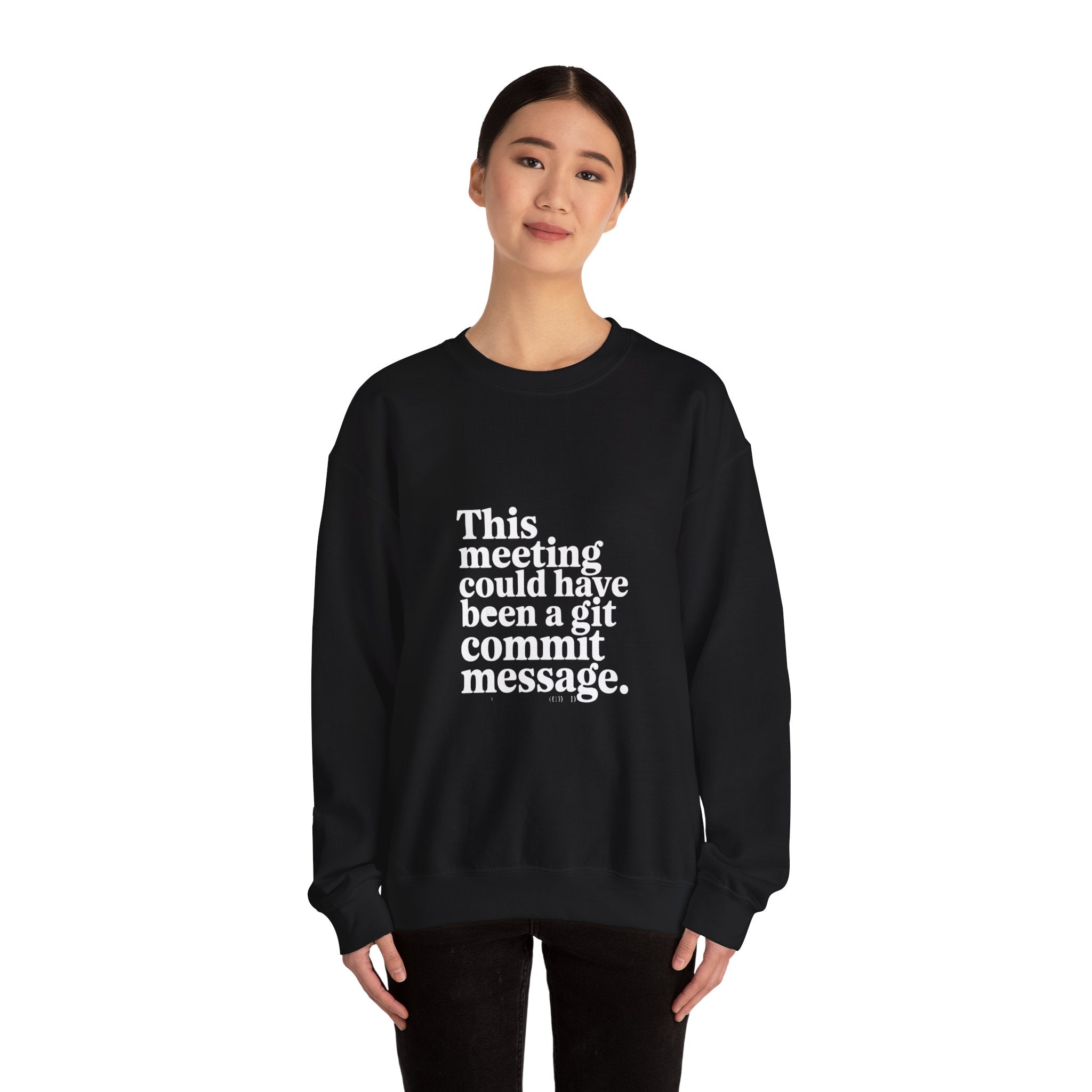 This meeting could have been a git commit White - Sweatshirt